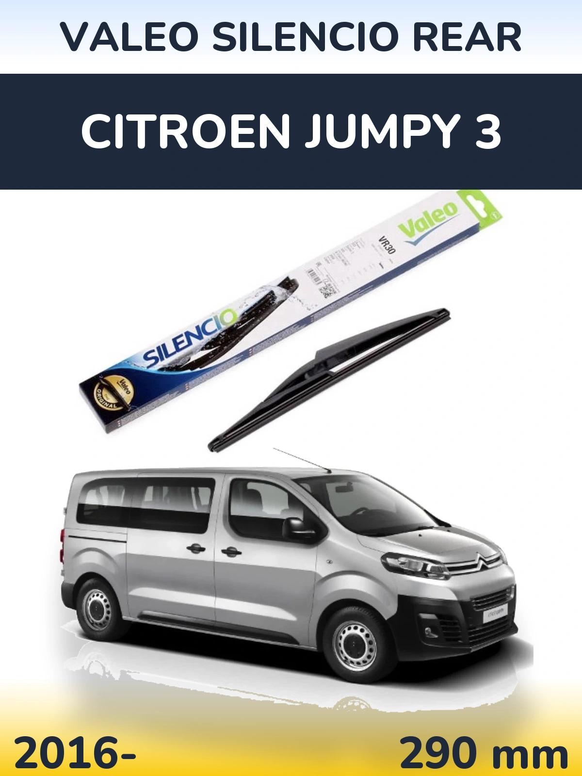 Torkarblad Valeo Silencio Rear för Citroen Jumpy 3