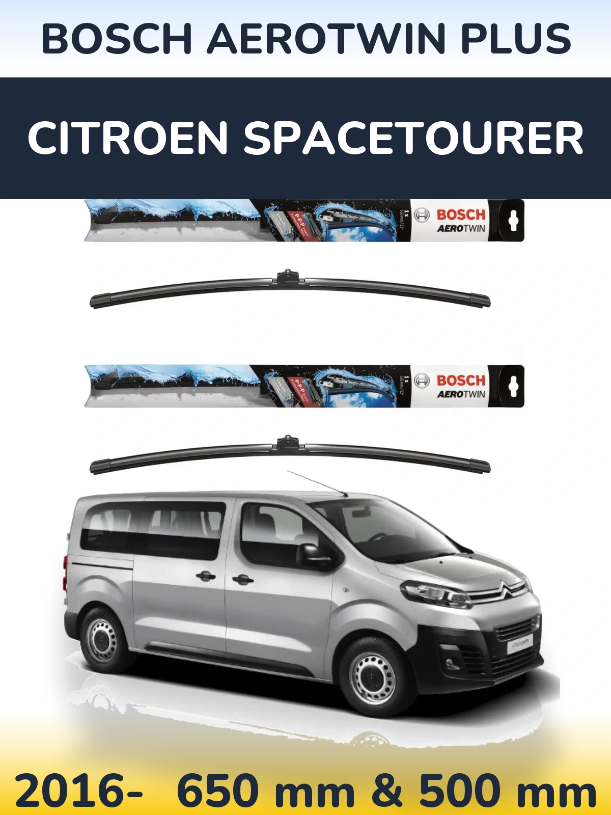 Torkarblad BOSCH AeroTwin Plus för Citroen SpaceTourer