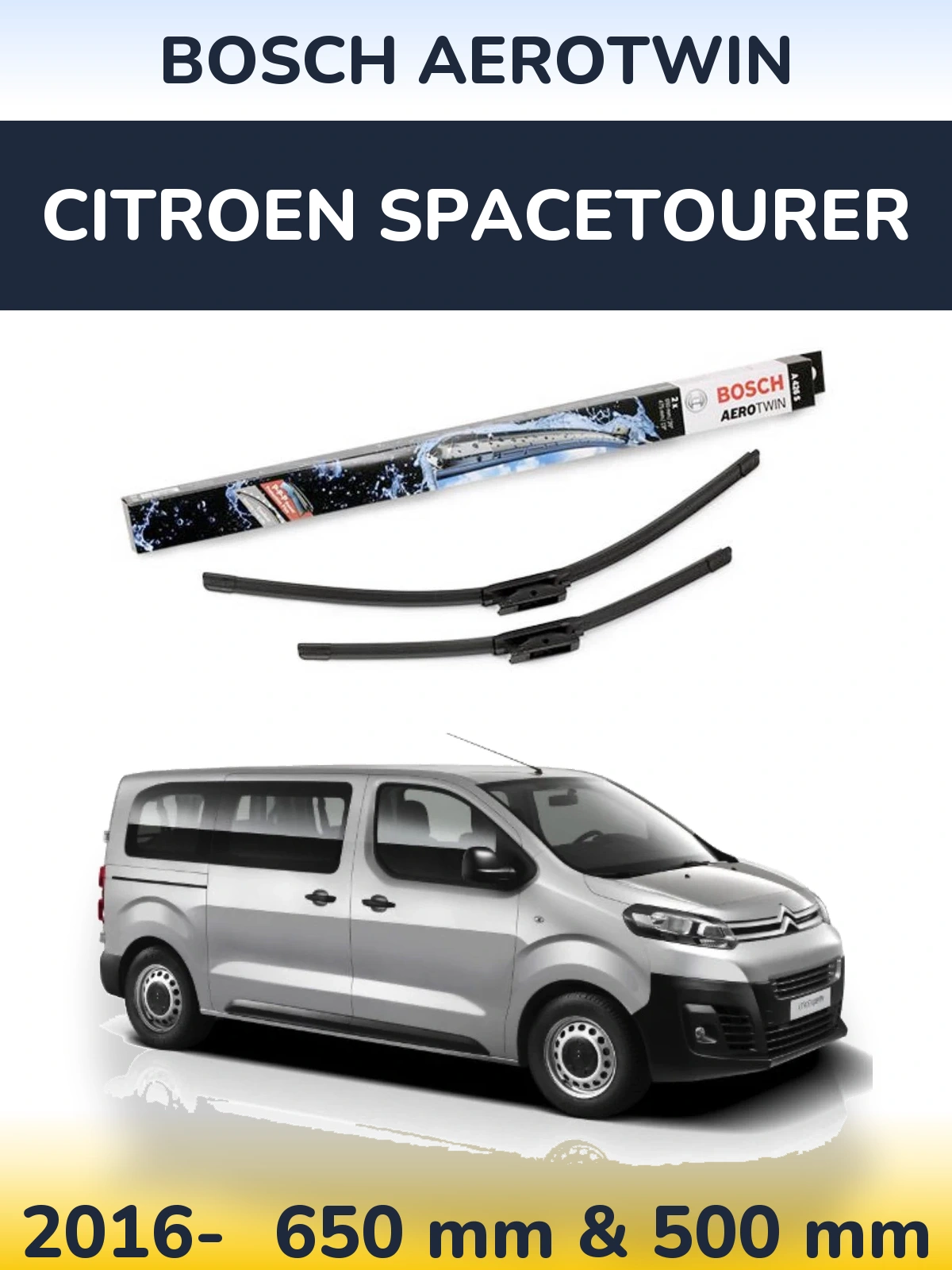 Torkarblad BOSCH AeroTwin för Citroen SpaceTourer