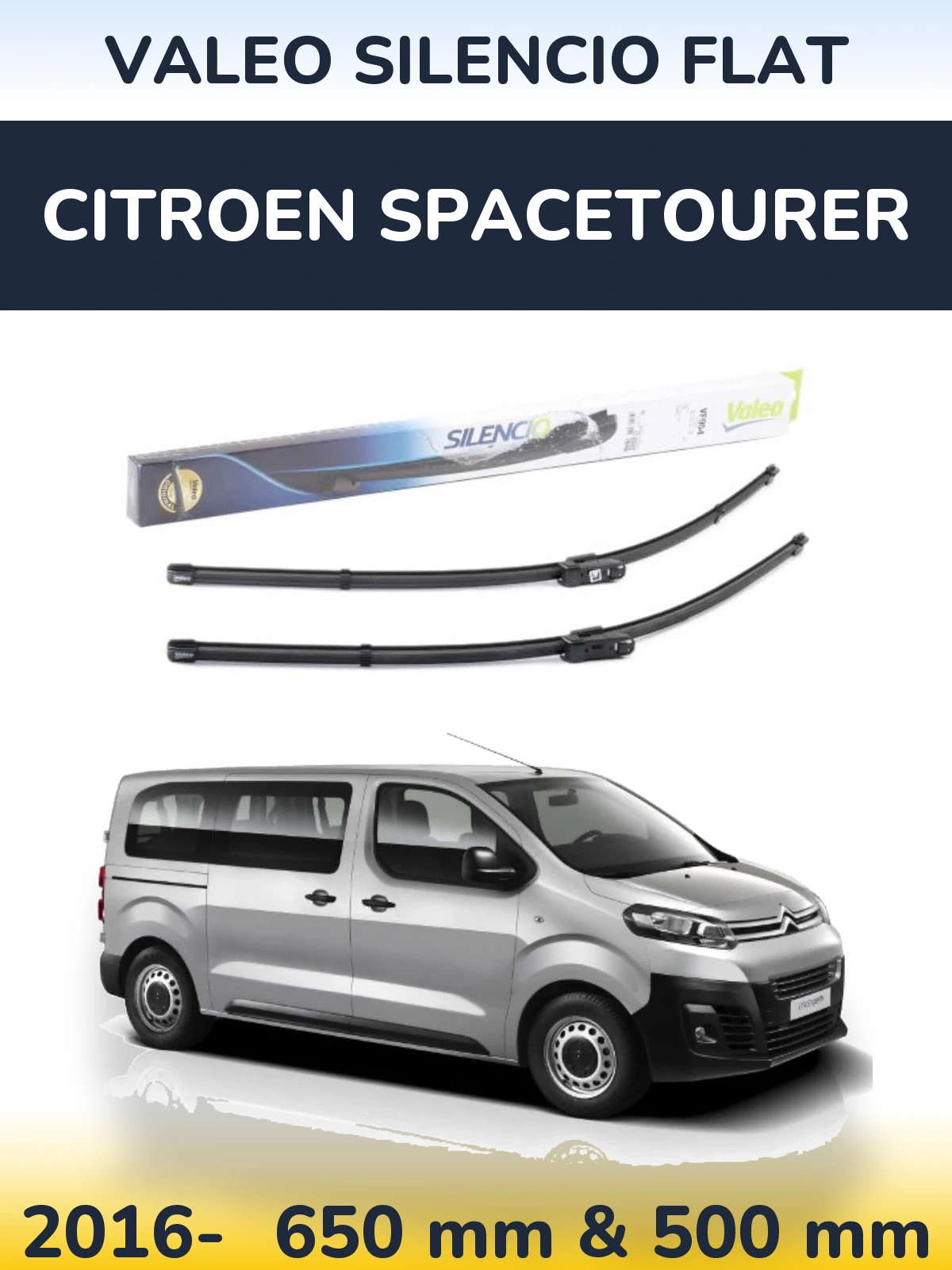 Torkarblad Valeo Silencio Flat för Citroen SpaceTourer