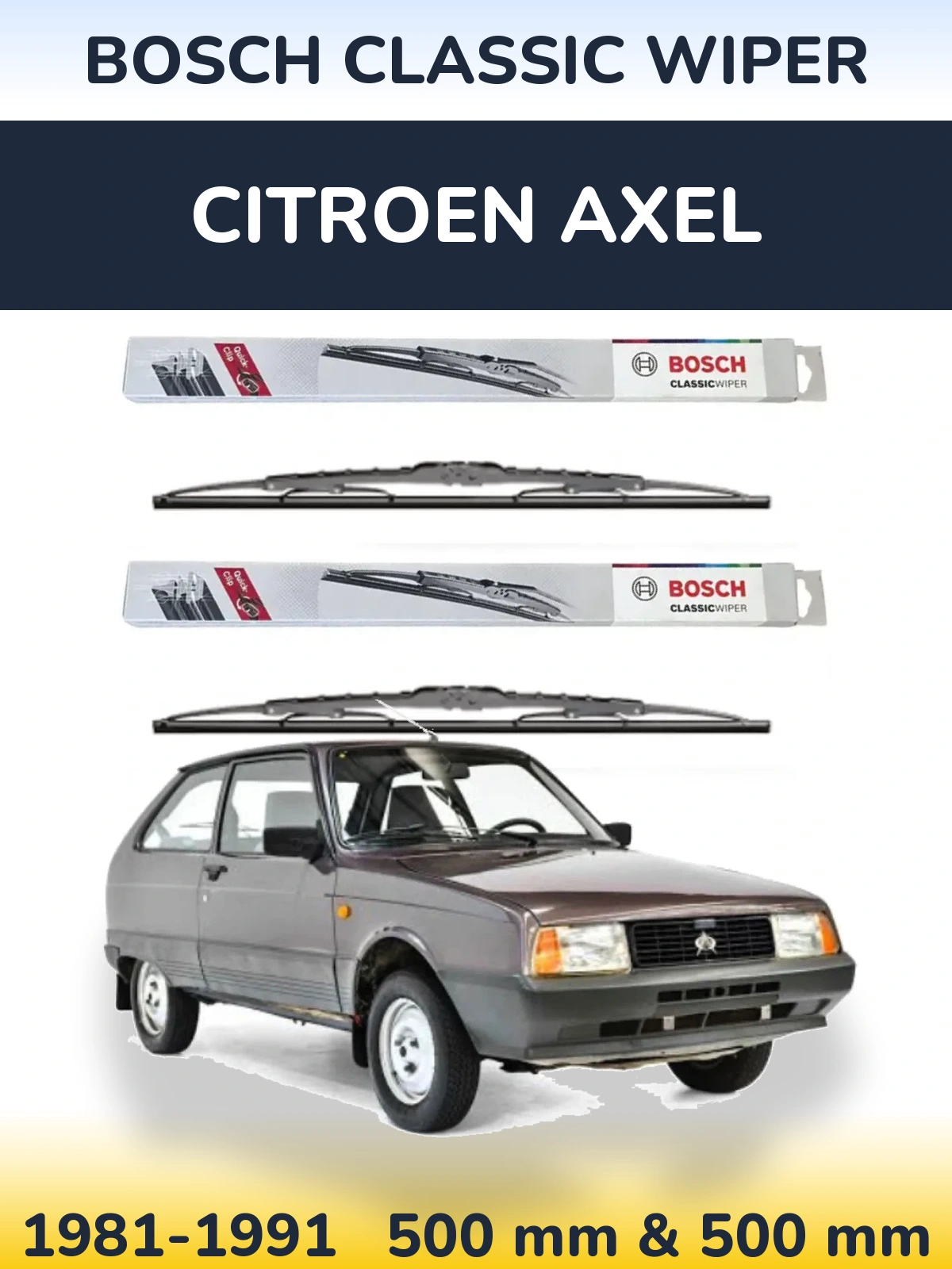 Torkarblad BOSCH Classic Wiper för Citroen Axel