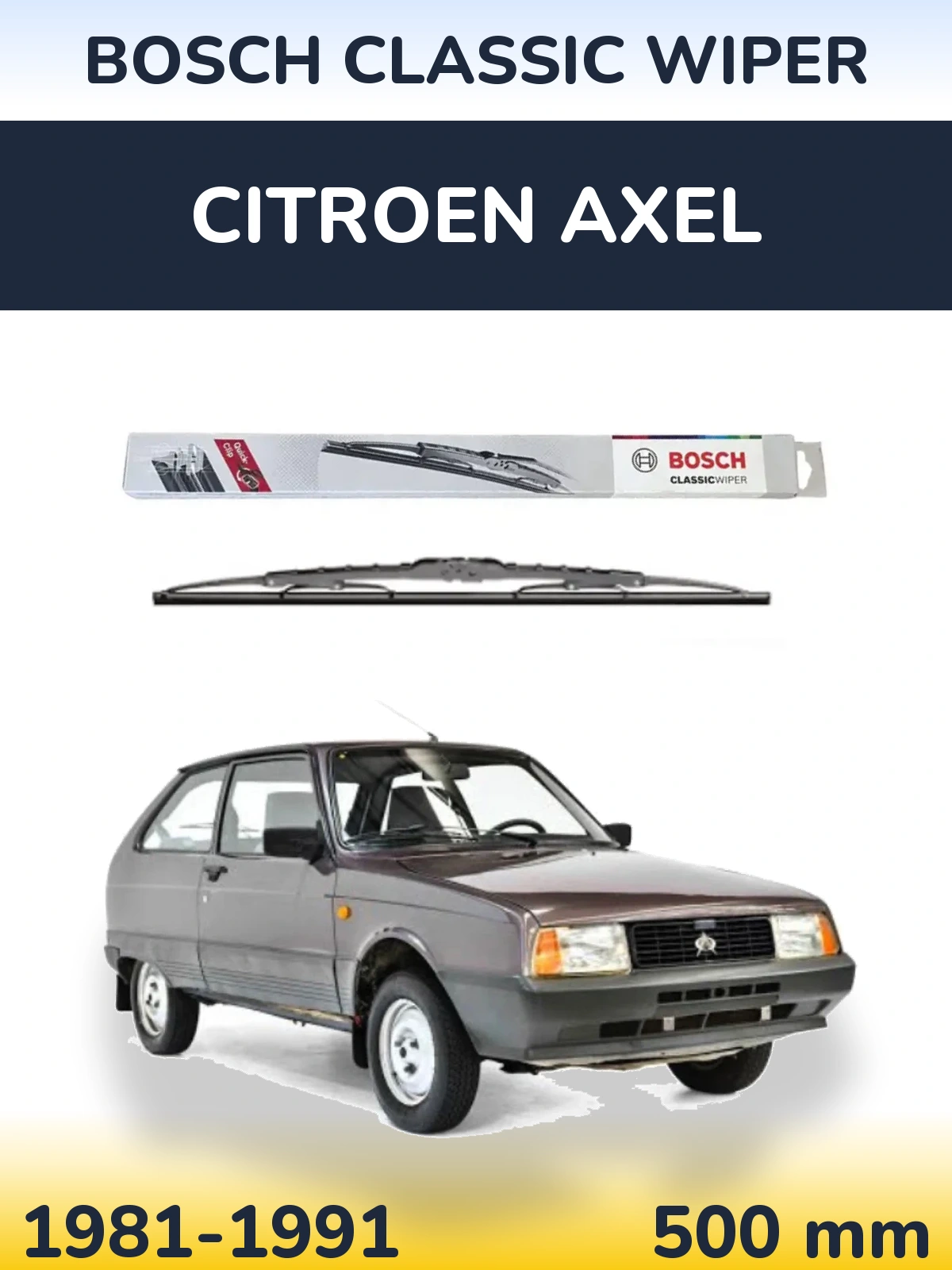 Torkarblad BOSCH Classic Wiper för Citroen Axel