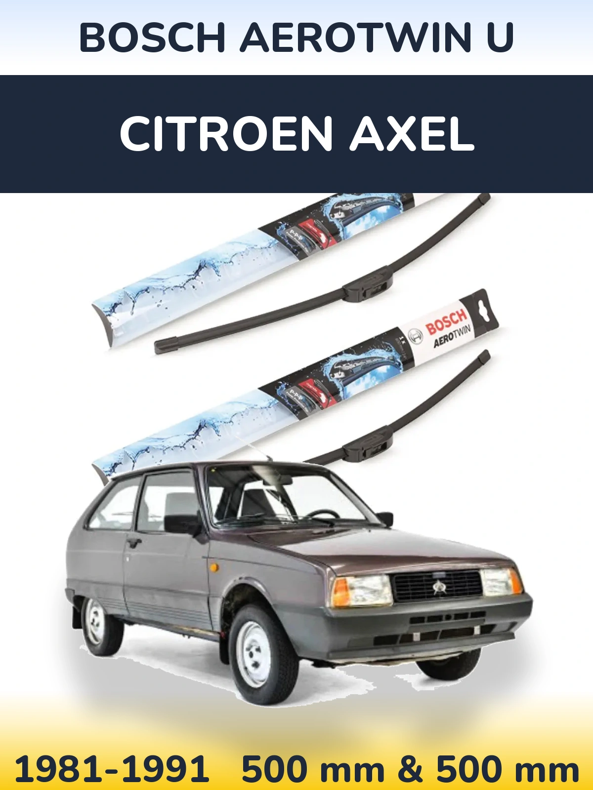 Torkarblad BOSCH AeroTwin U för Citroen Axel
