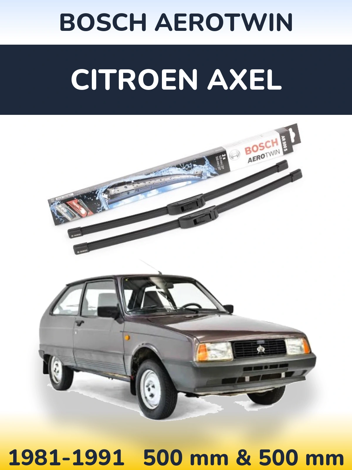 Torkarblad BOSCH AeroTwin för Citroen Axel