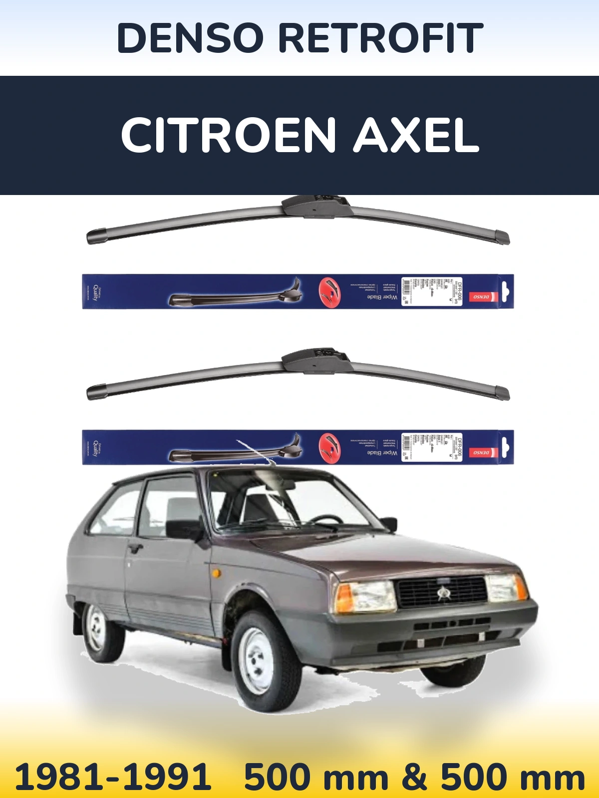 Torkarblad Denso Retrofit för Citroen Axel