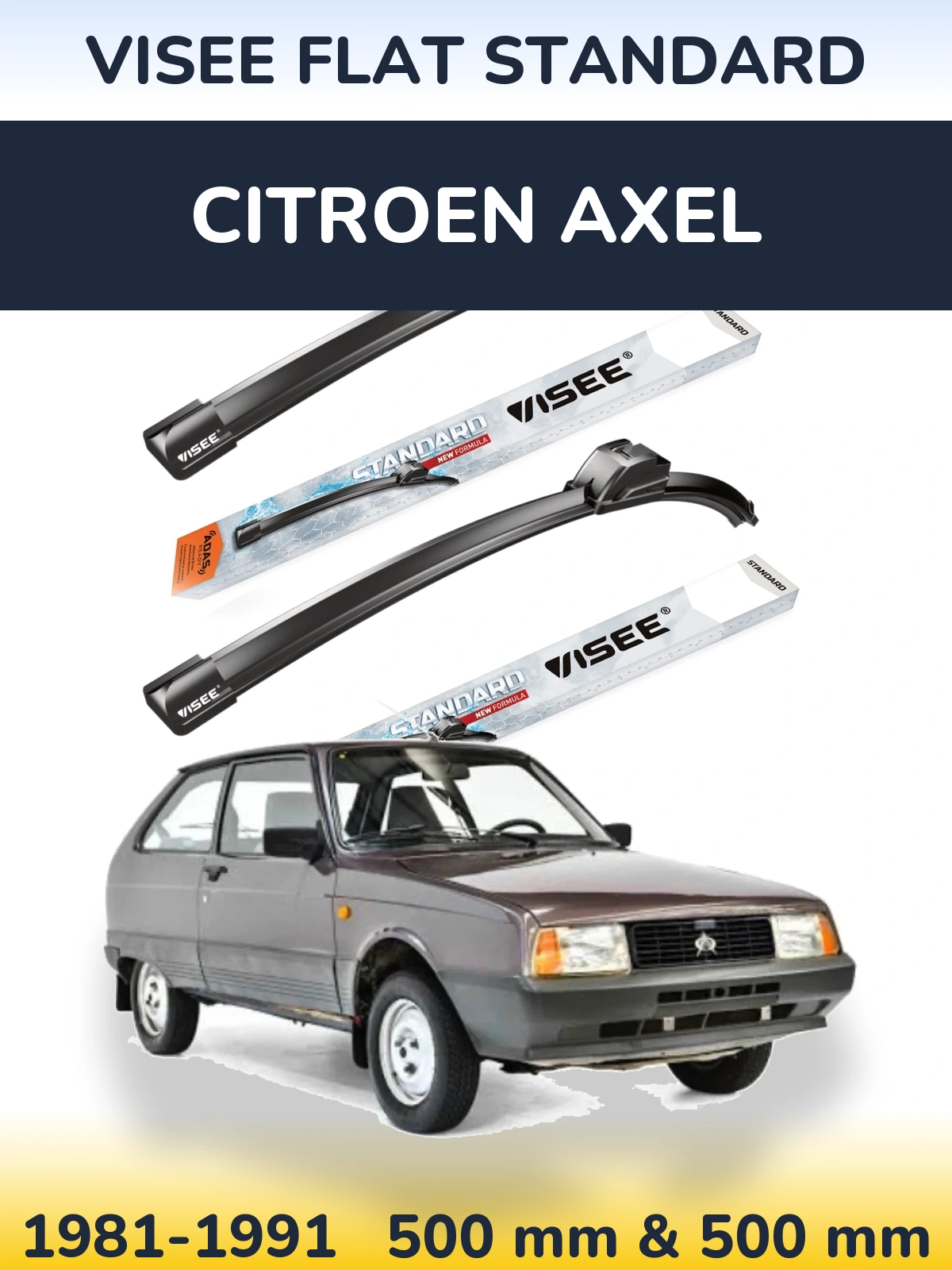 Torkarblad VISEE FLAT STANDARD för Citroen Axel