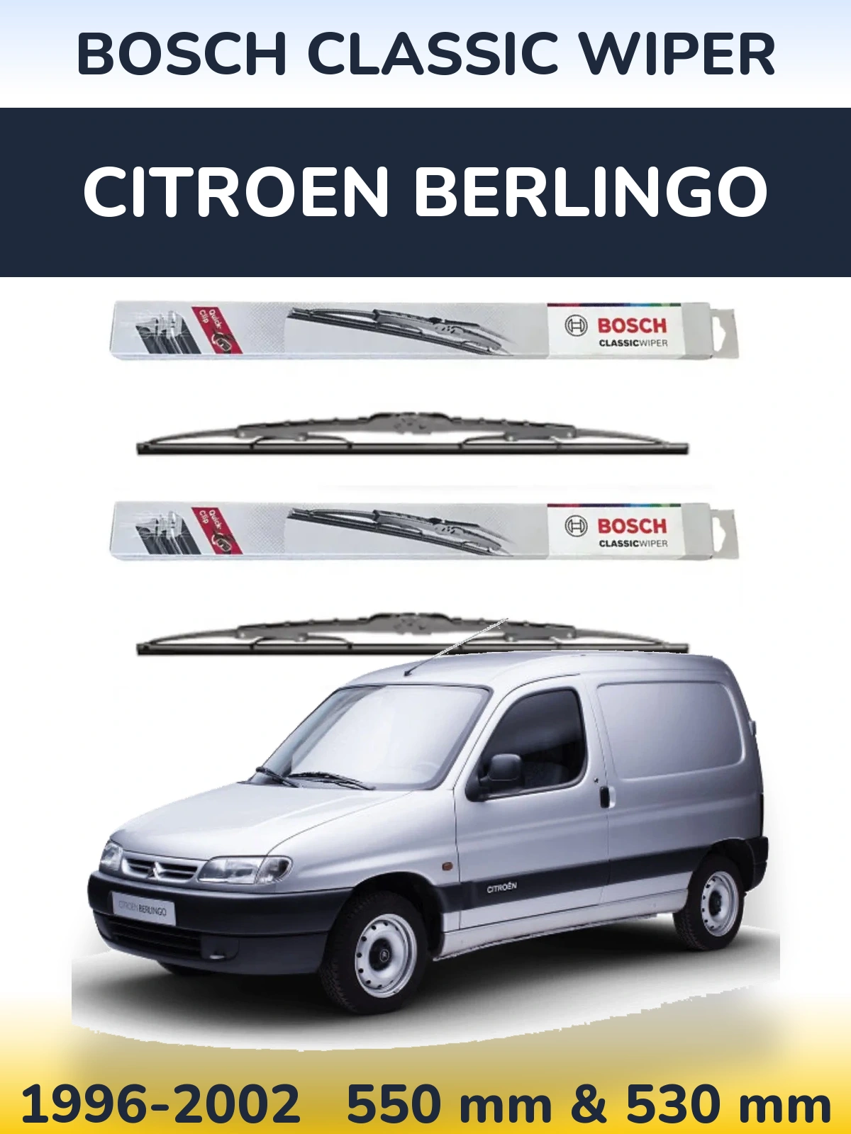 Torkarblad BOSCH Classic Wiper för Citroen Berlingo