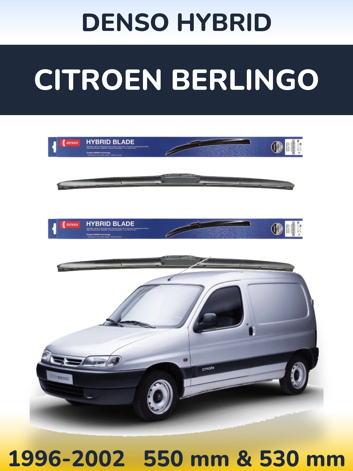 Torkarblad Denso Hybrid för Citroen Berlingo