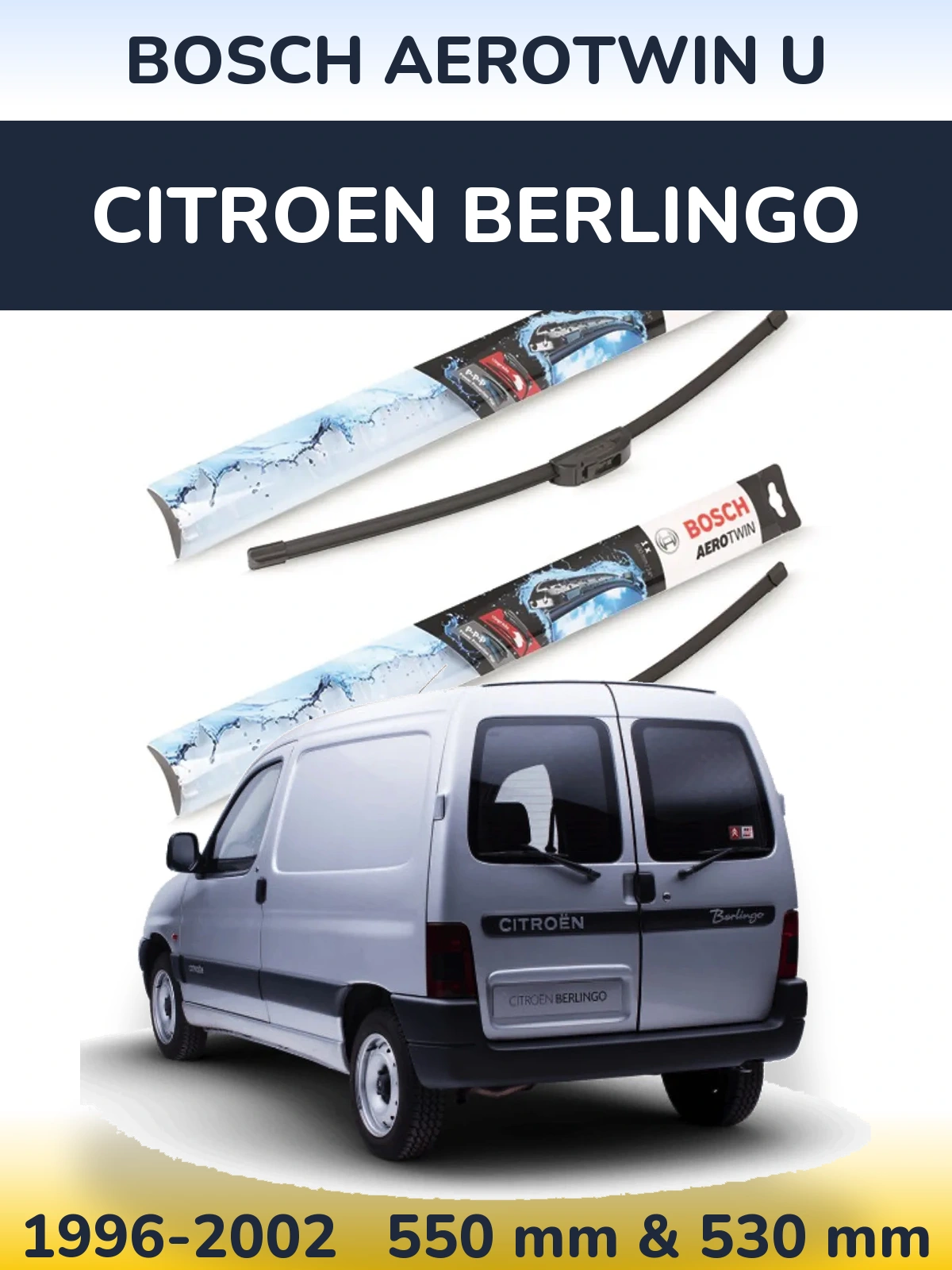 Torkarblad BOSCH AeroTwin U för Citroen Berlingo