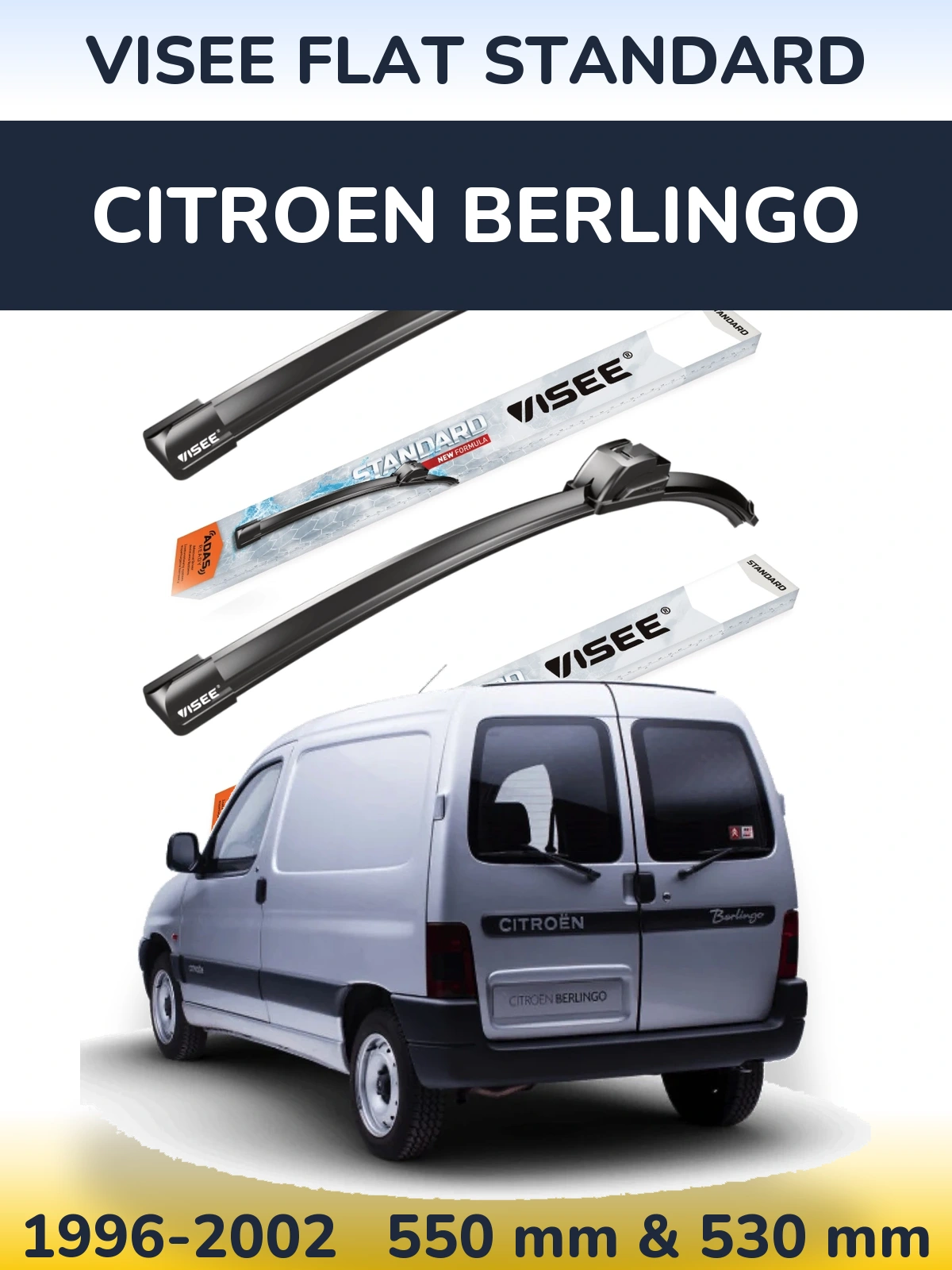 Torkarblad VISEE FLAT STANDARD för Citroen Berlingo