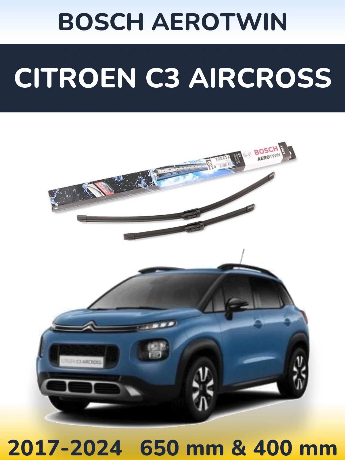 Torkarblad BOSCH AeroTwin för Citroen C3 Aircross