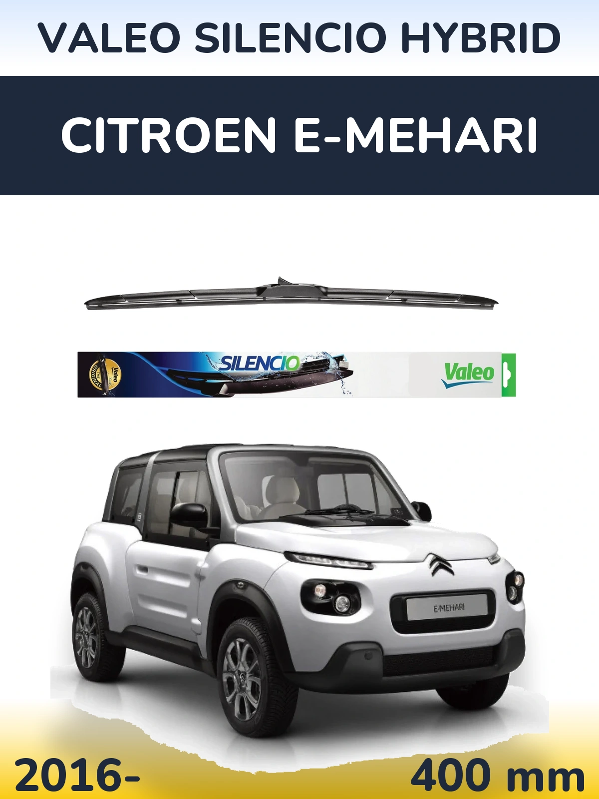 Torkarblad Valeo Silencio Hybrid för Citroen E-Mehari