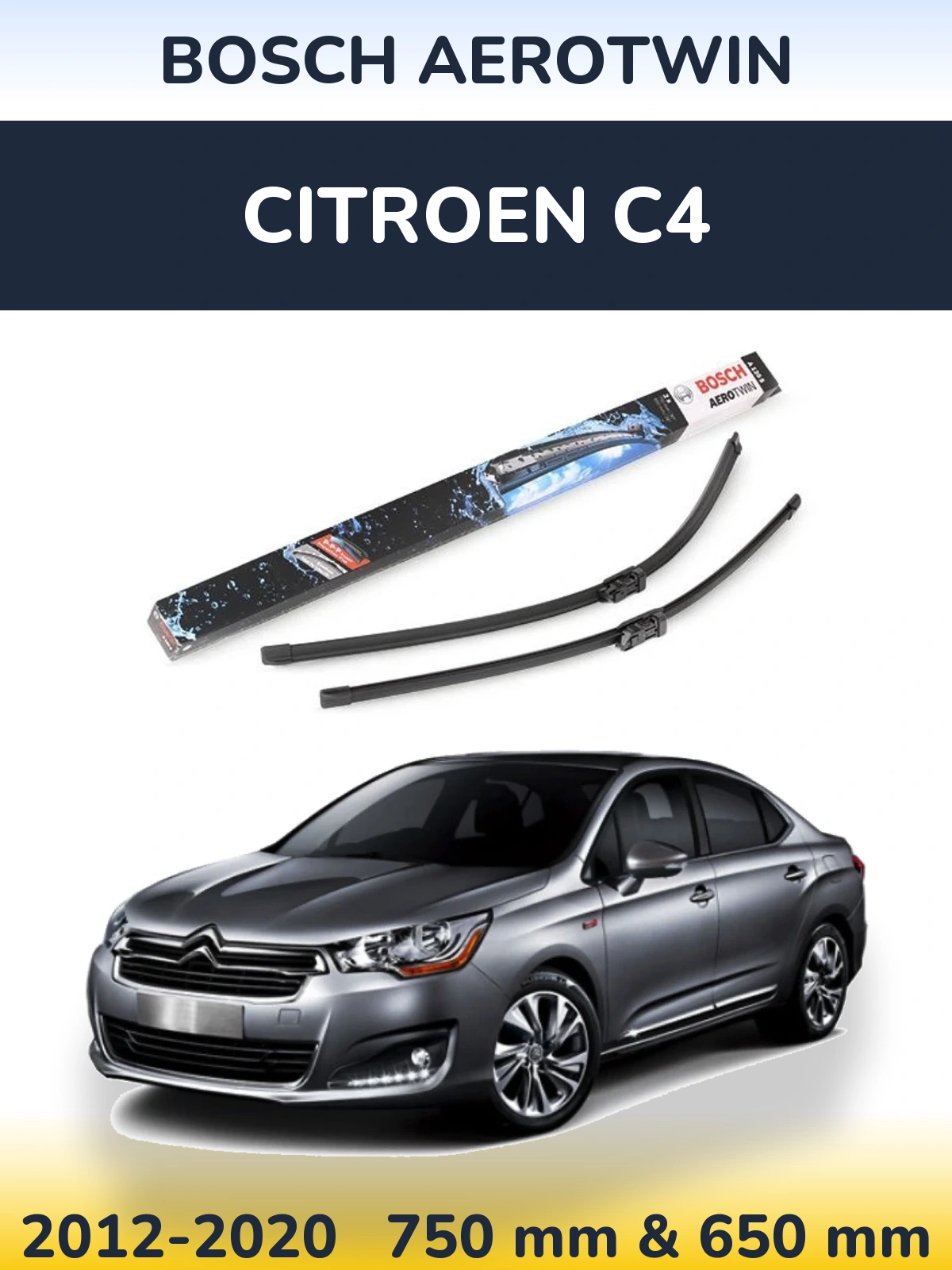 Torkarblad BOSCH AeroTwin för Citroen C4
