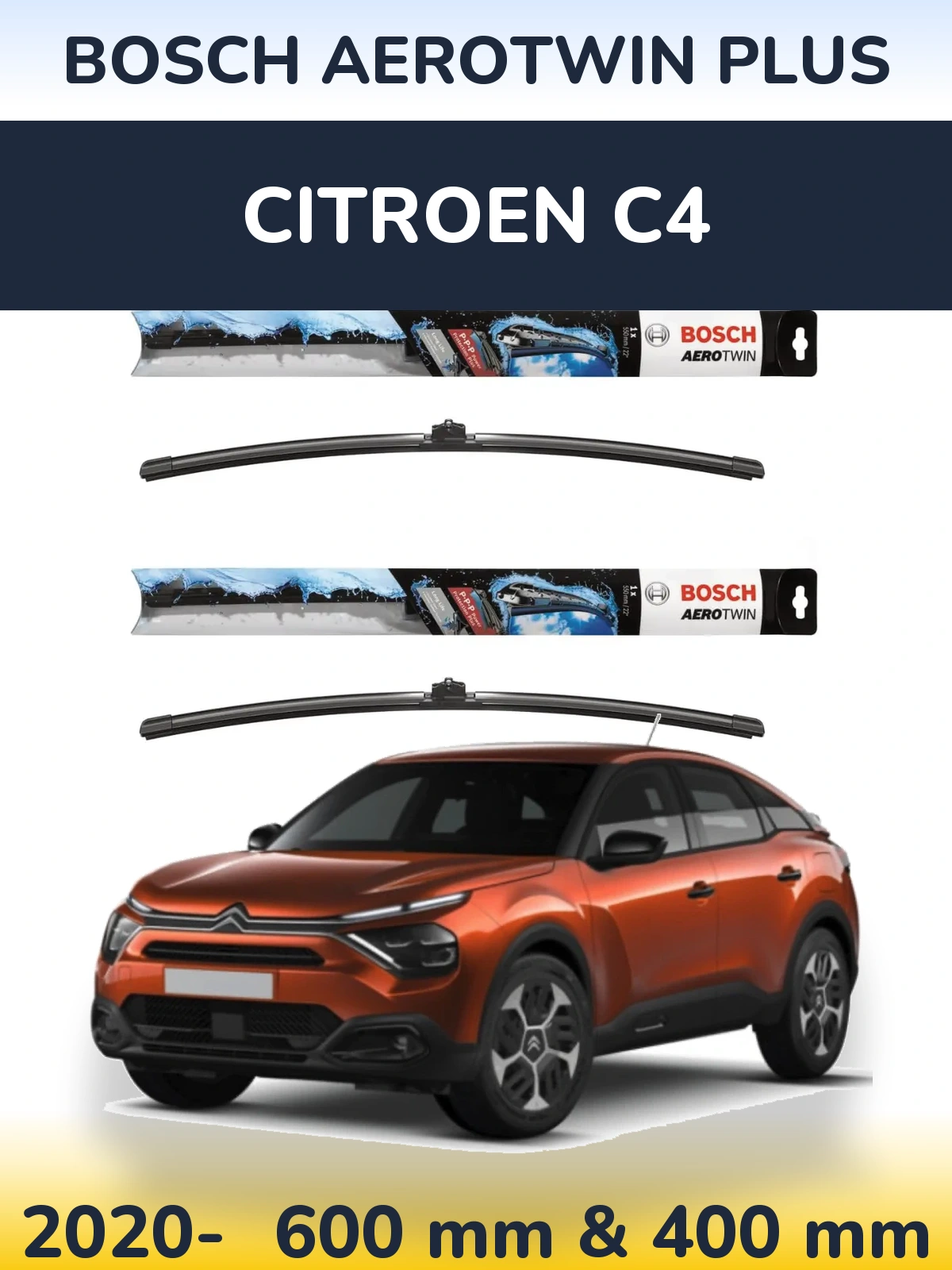 Torkarblad BOSCH AeroTwin Plus för Citroen C4