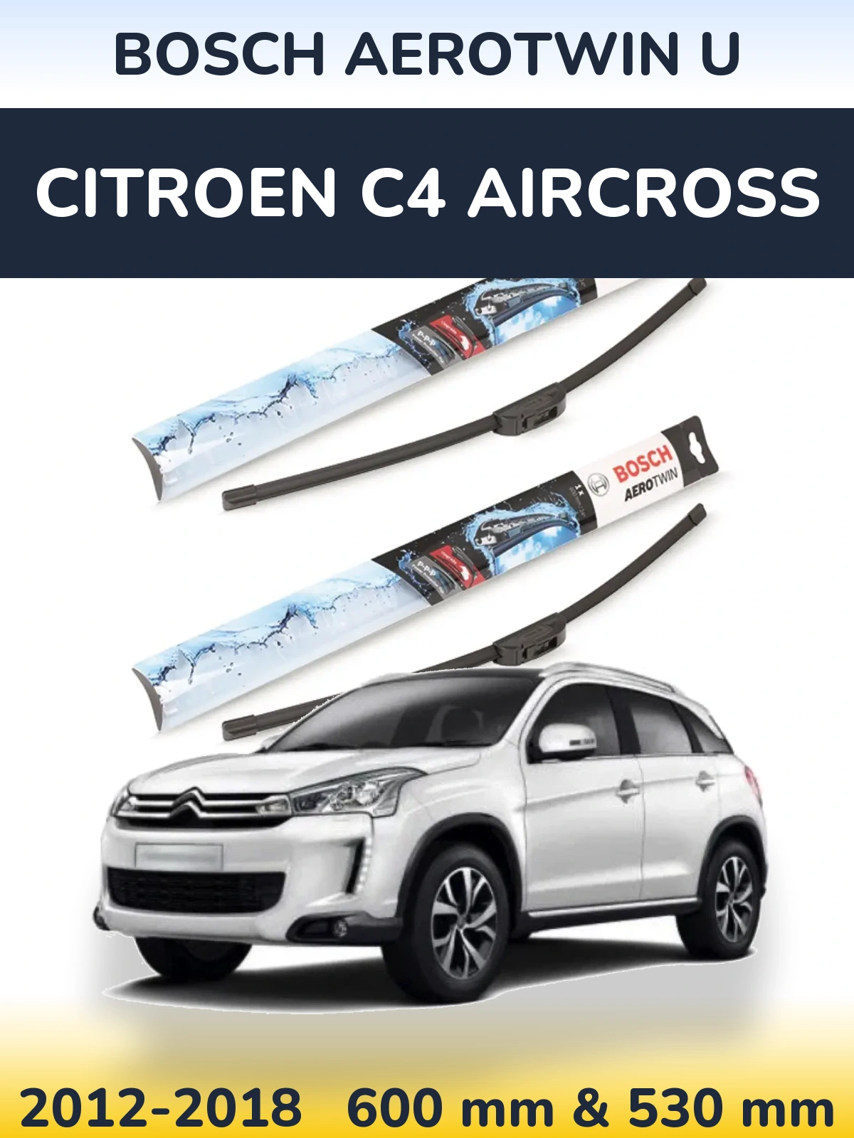 Torkarblad BOSCH AeroTwin U för Citroen C4 Aircross