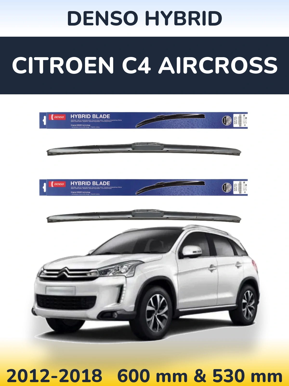 Torkarblad Denso Hybrid för Citroen C4 Aircross