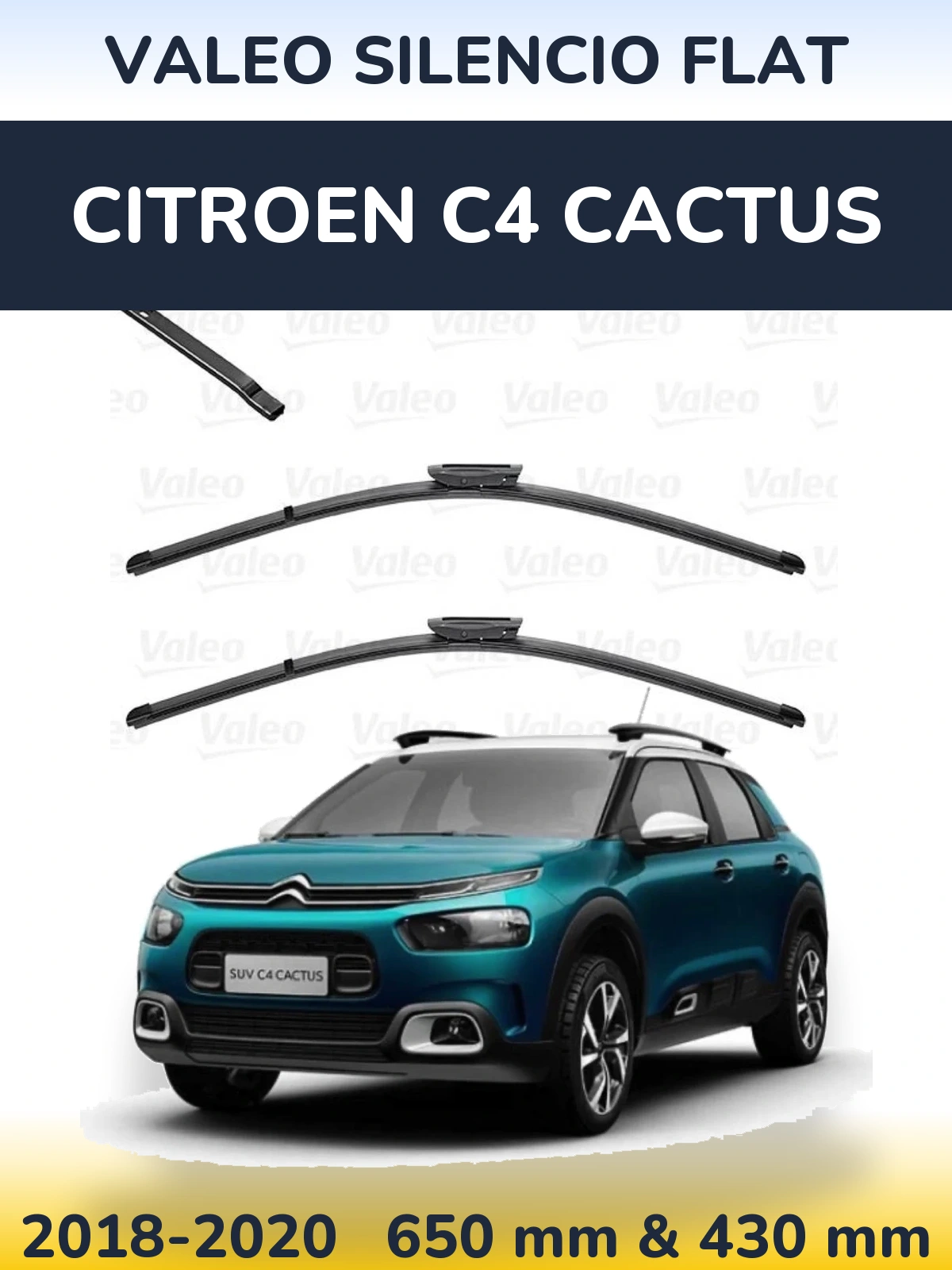 Torkarblad Valeo Silencio Flat för Citroen C4 Cactus