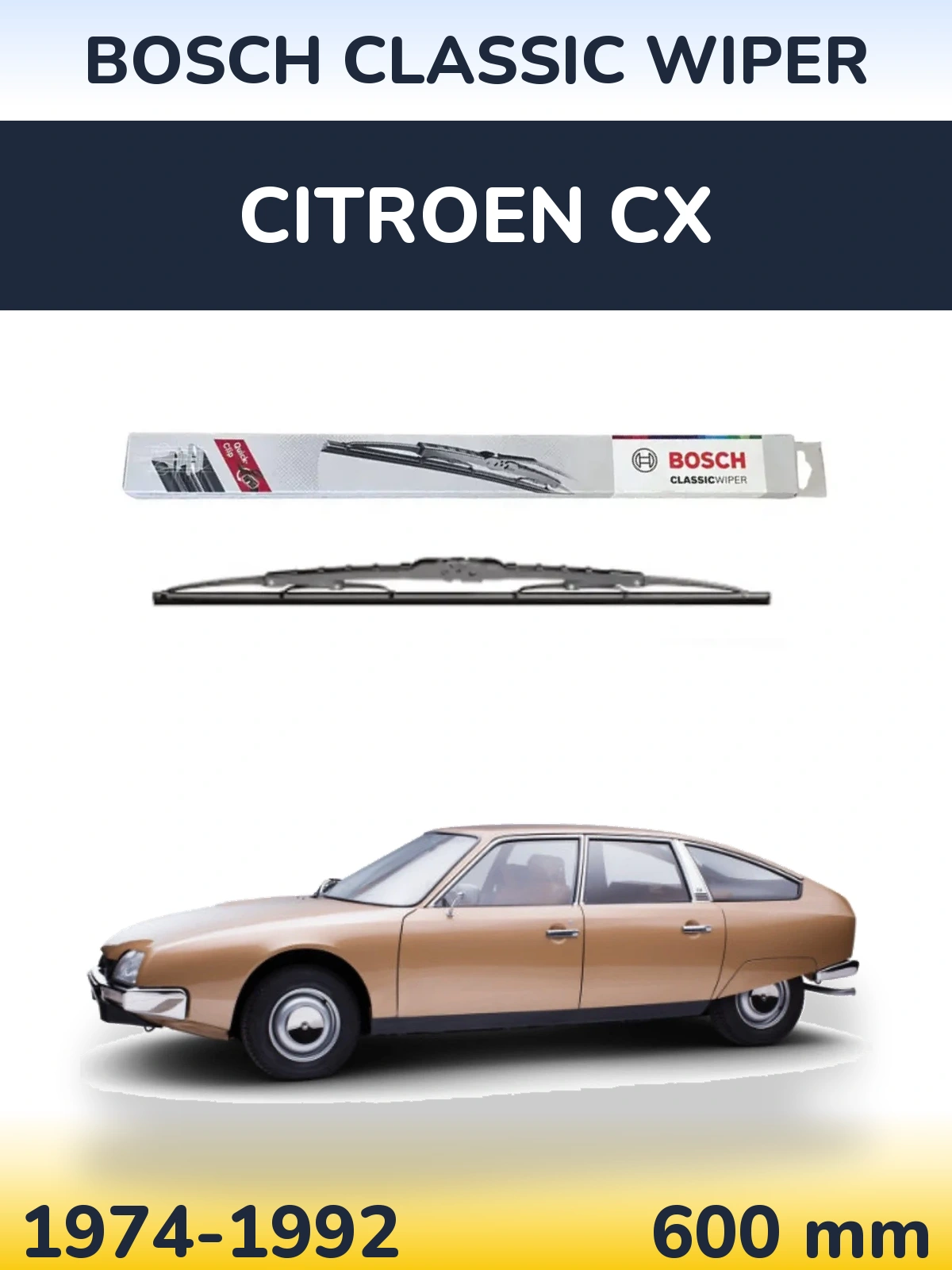 Torkarblad BOSCH Classic Wiper för Citroen CX