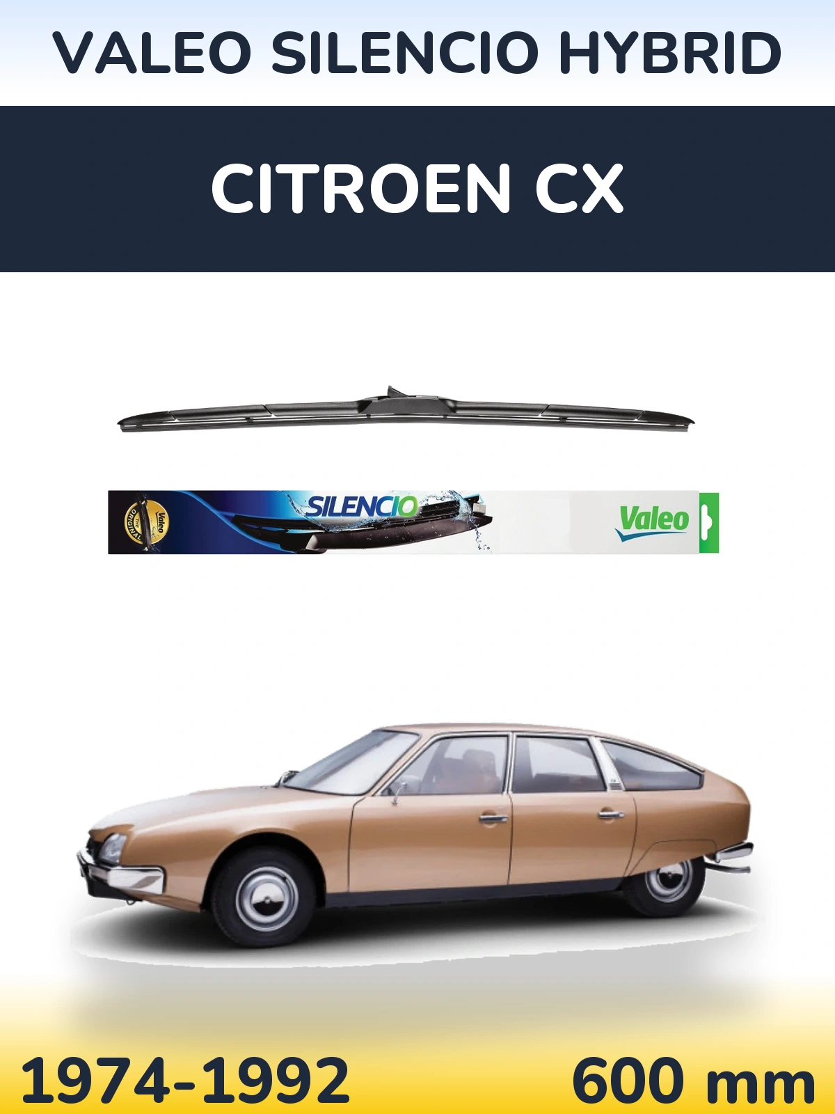 Torkarblad Valeo Silencio Hybrid för Citroen CX
