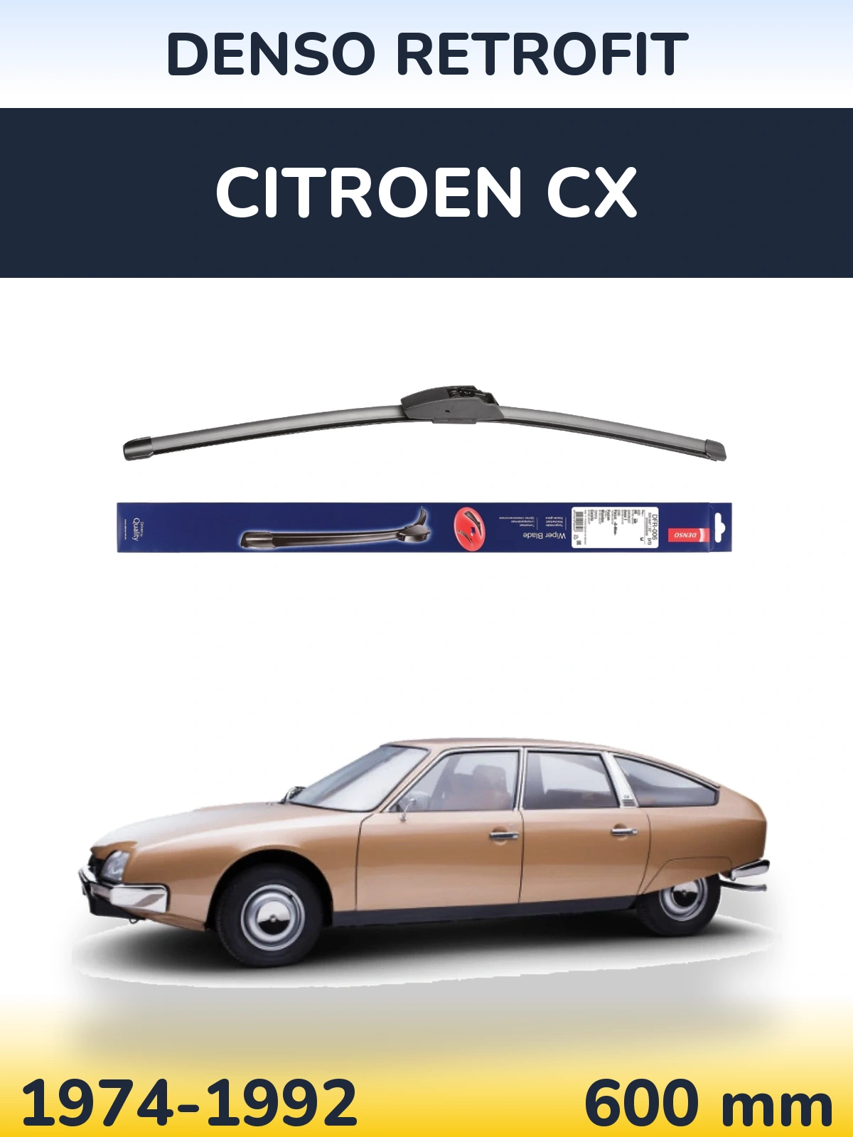 Torkarblad Denso Retrofit för Citroen CX