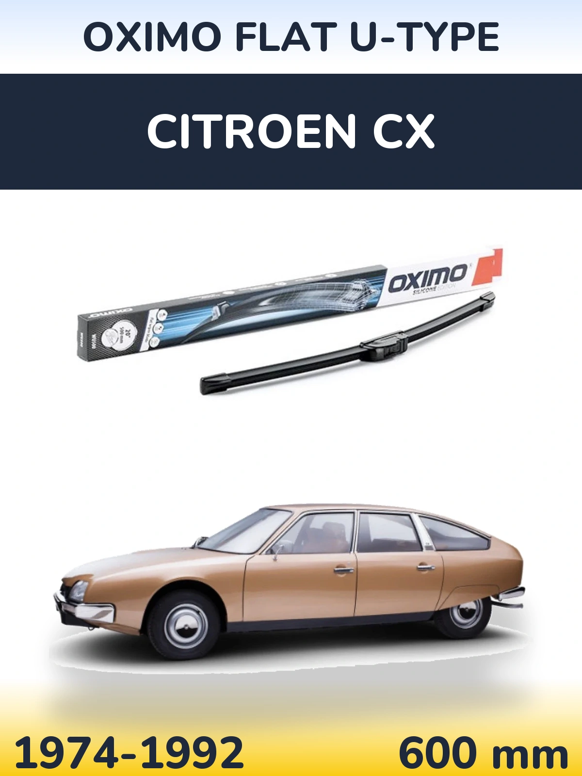 Torkarblad Oximo Flat U-type för Citroen CX