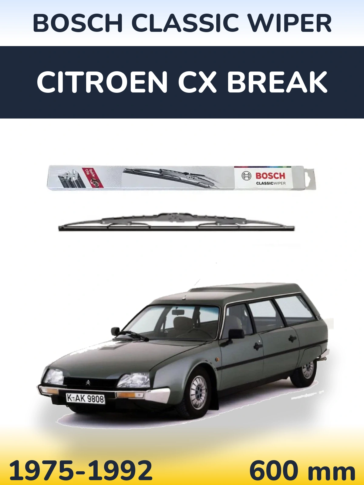 Torkarblad BOSCH Classic Wiper för Citroen CX Break