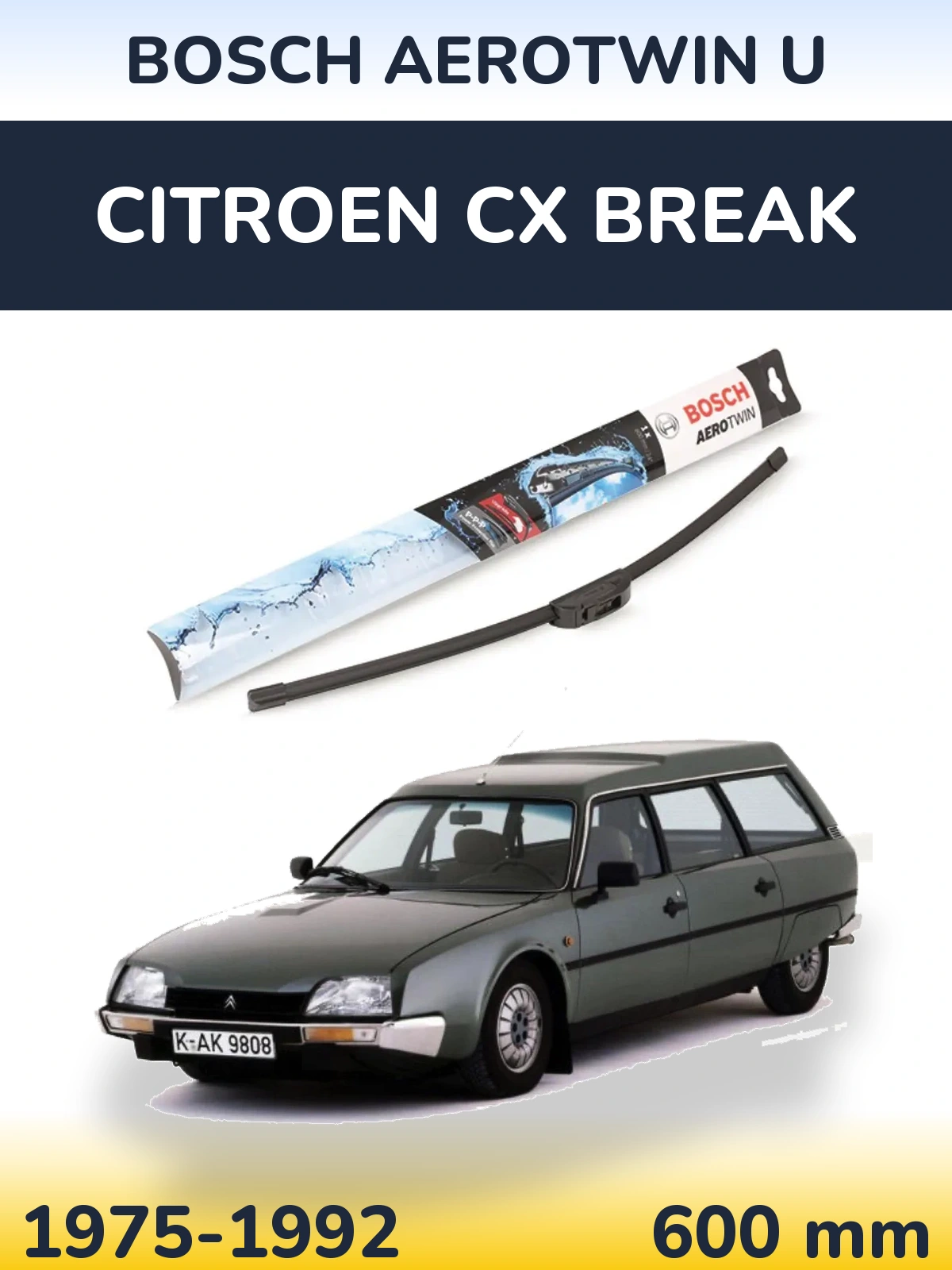 Torkarblad BOSCH AeroTwin U för Citroen CX Break