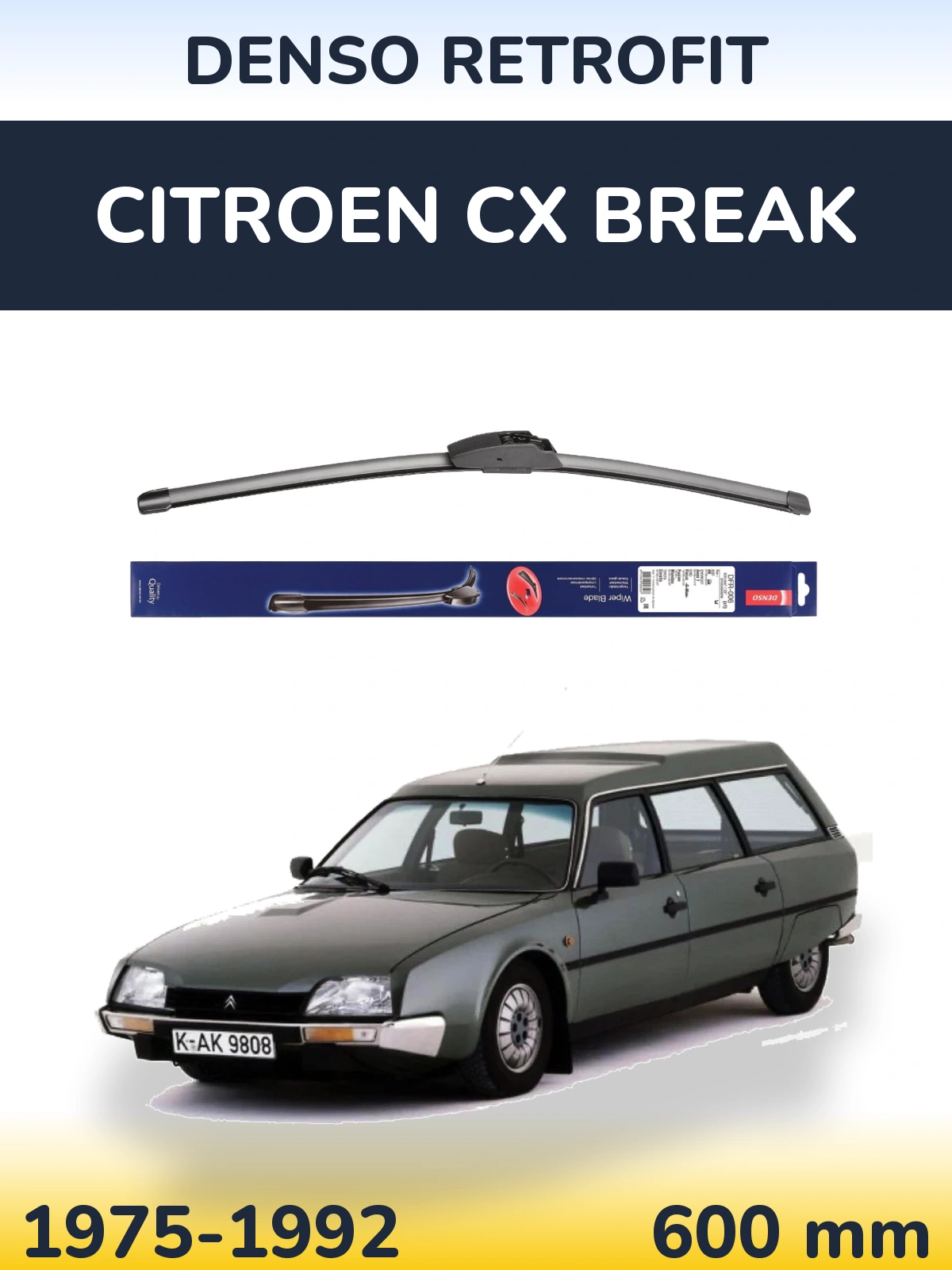 Torkarblad Denso Retrofit för Citroen CX Break
