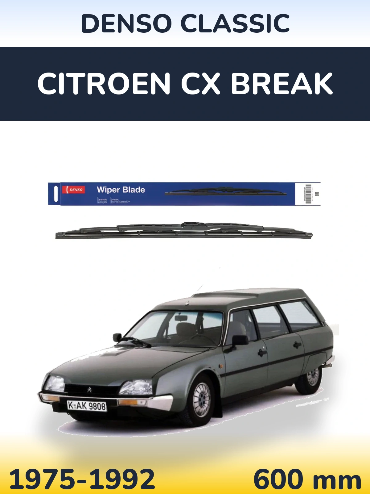 Torkarblad Denso Classic för Citroen CX Break