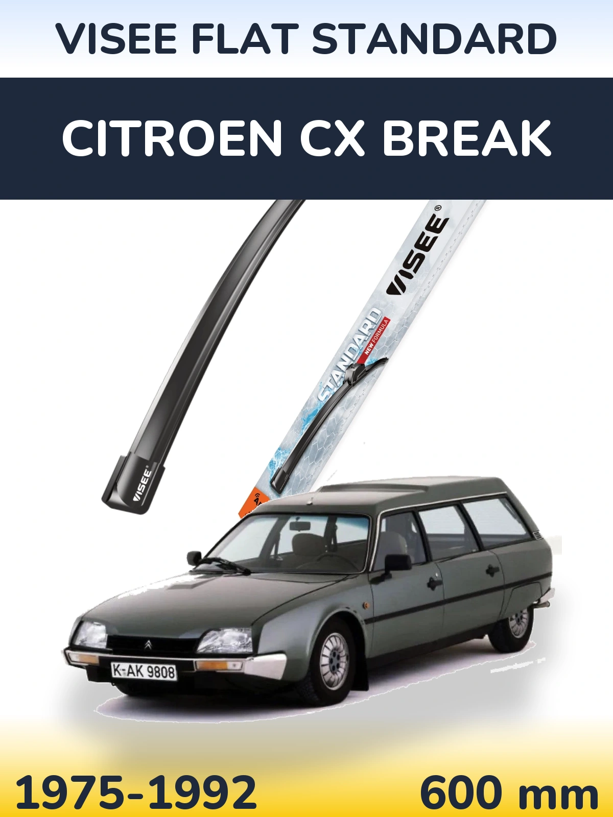 Torkarblad VISEE FLAT STANDARD för Citroen CX Break