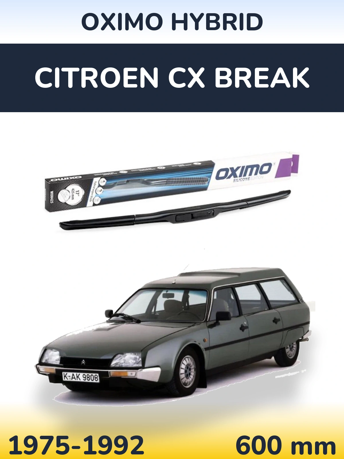 Torkarblad Oximo Hybrid för Citroen CX Break