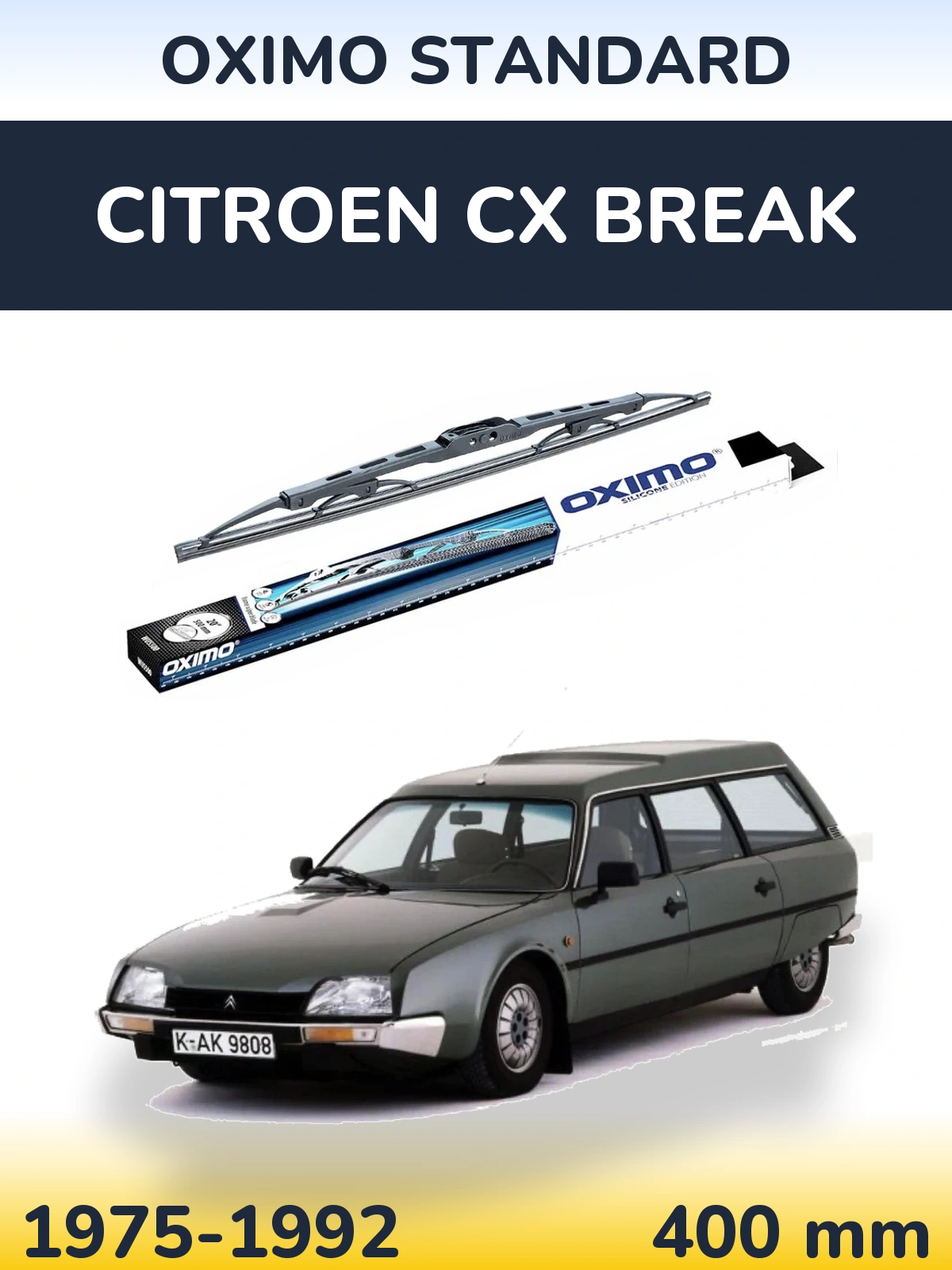 Torkarblad Oximo Standard för Citroen CX Break