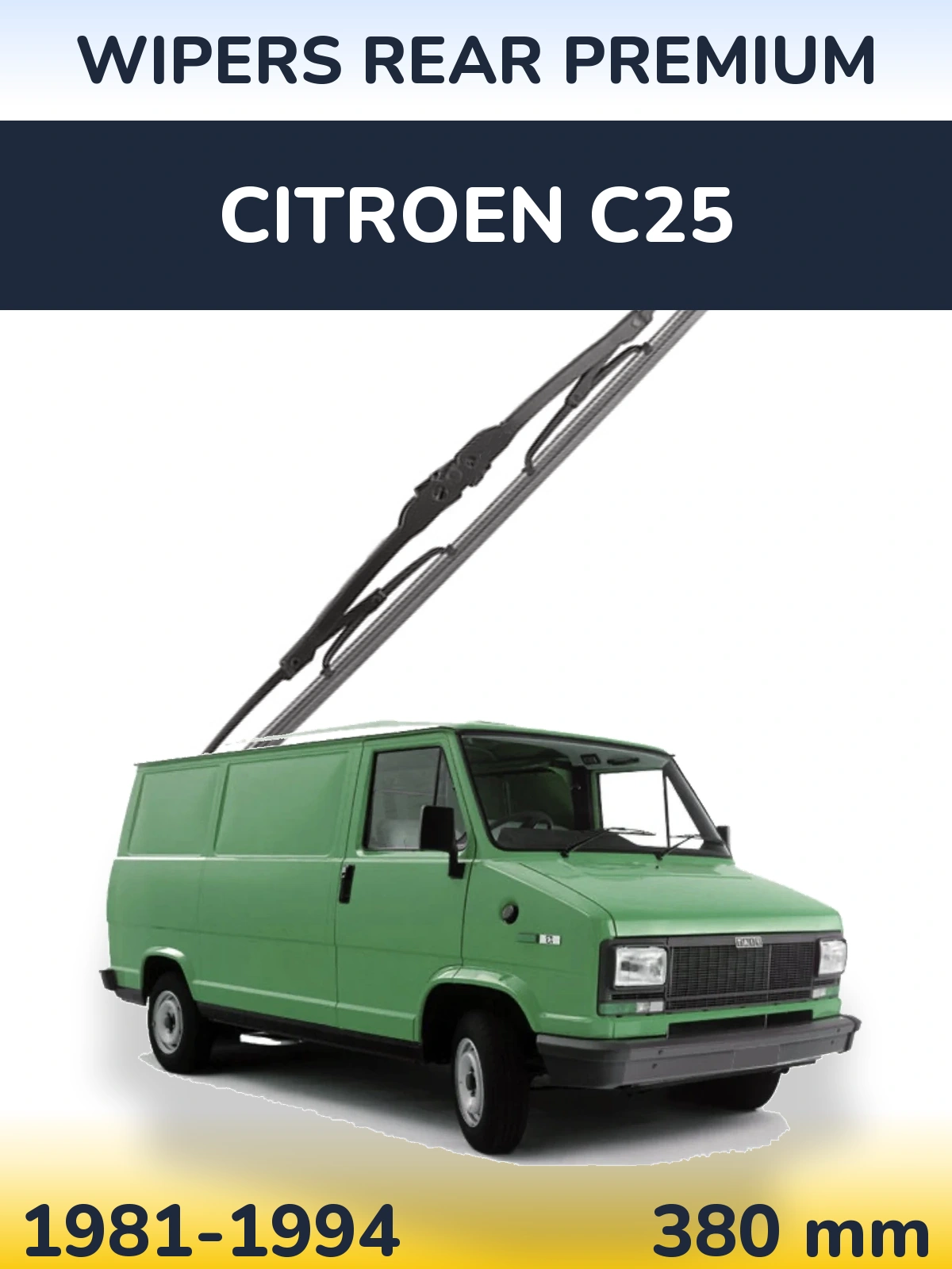 Задня щітка WIPERS REAR PREMIUM 380 мм для Citroen C25 1981-1994