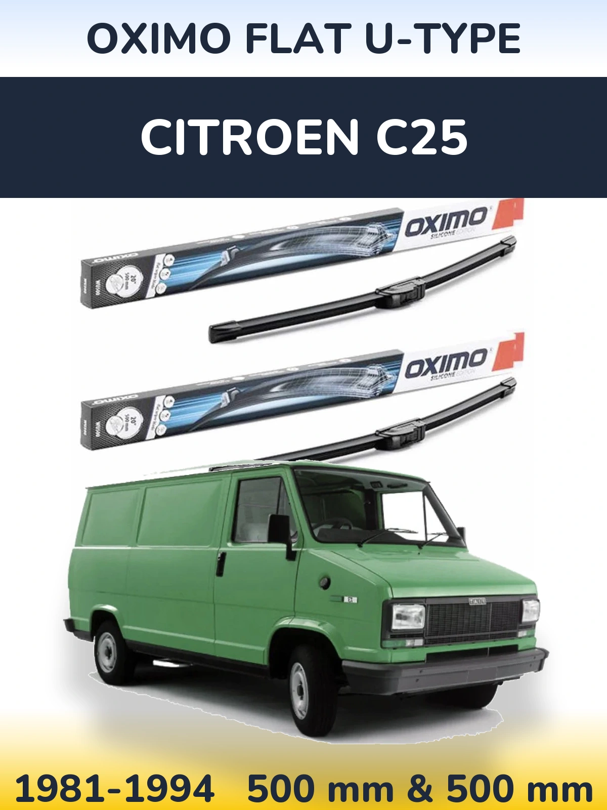 Torkarblad Oximo Flat U-type för Citroen C25