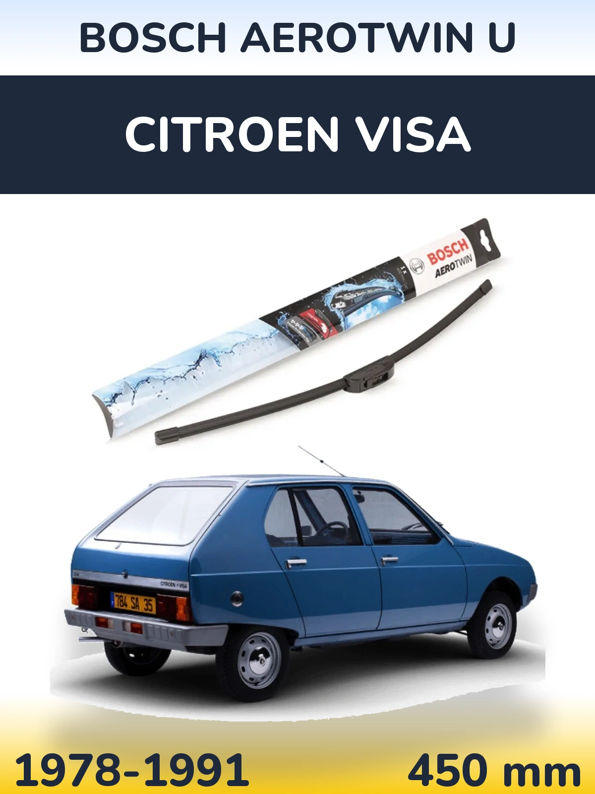 Torkarblad BOSCH AeroTwin U för Citroen Visa
