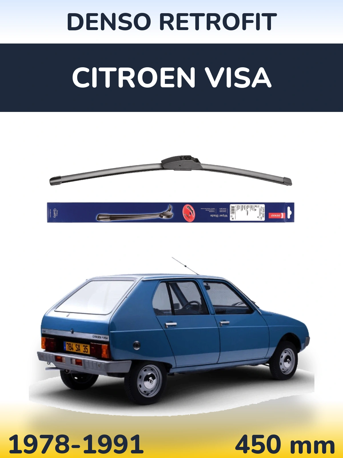 Torkarblad Denso Retrofit för Citroen Visa