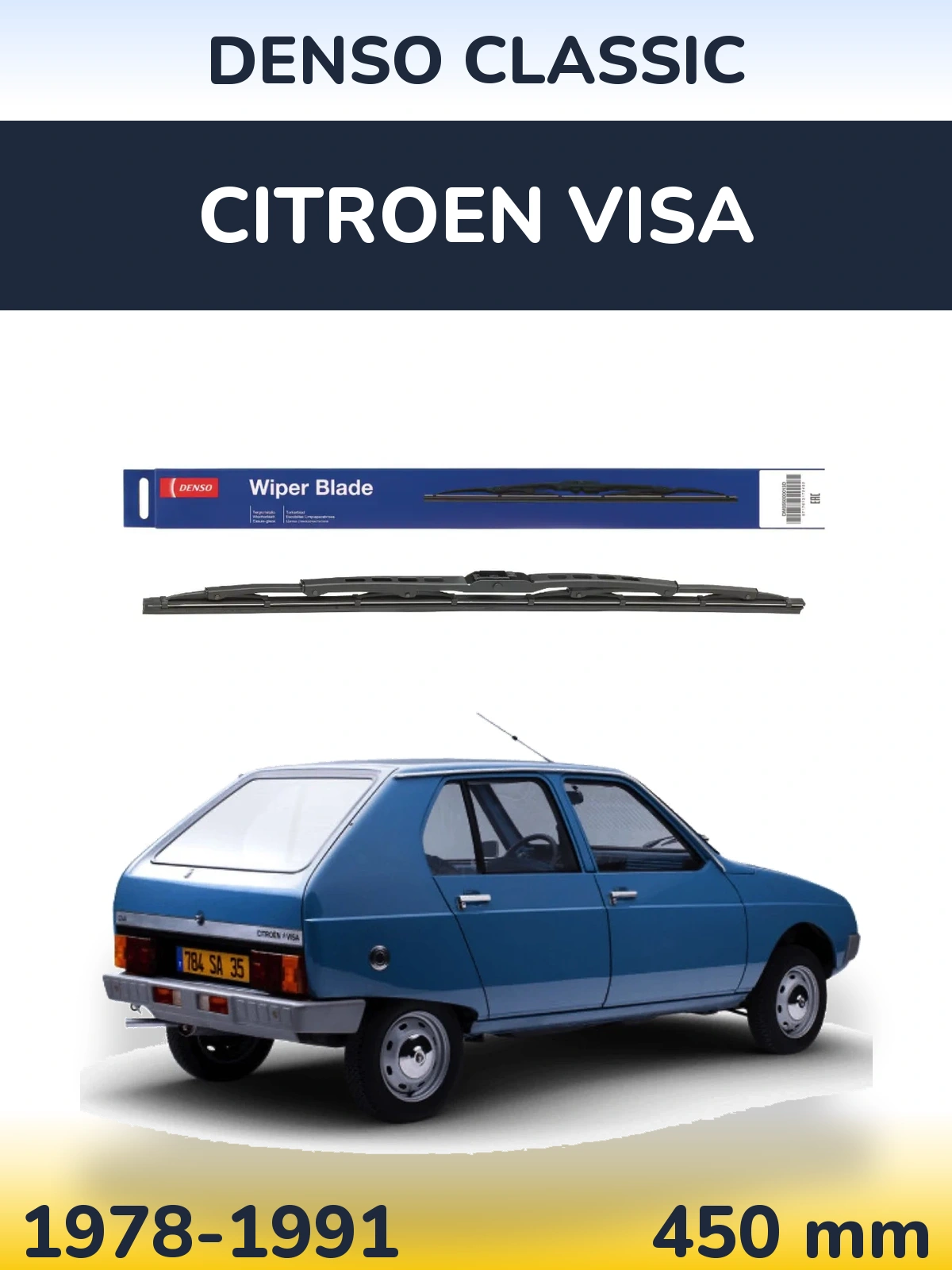 Torkarblad Denso Classic för Citroen Visa