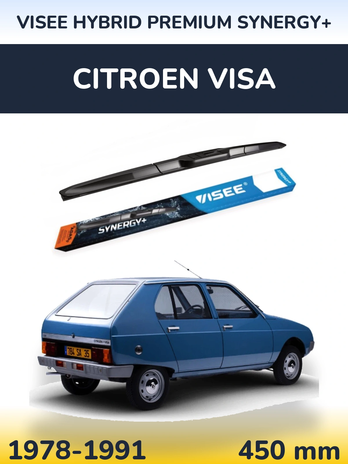 Torkarblad VISEE HYBRID PREMIUM SYNERGY+ för Citroen Visa