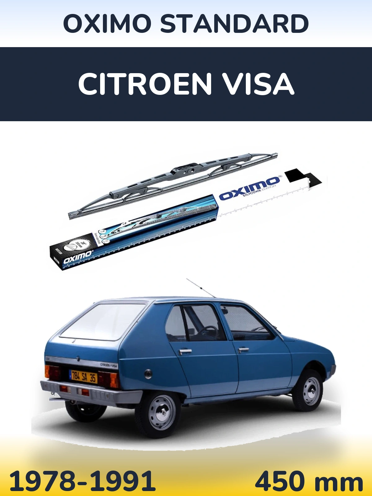 Передня щітка Oximo Standard 450 мм для Citroen Visa 1978-1991