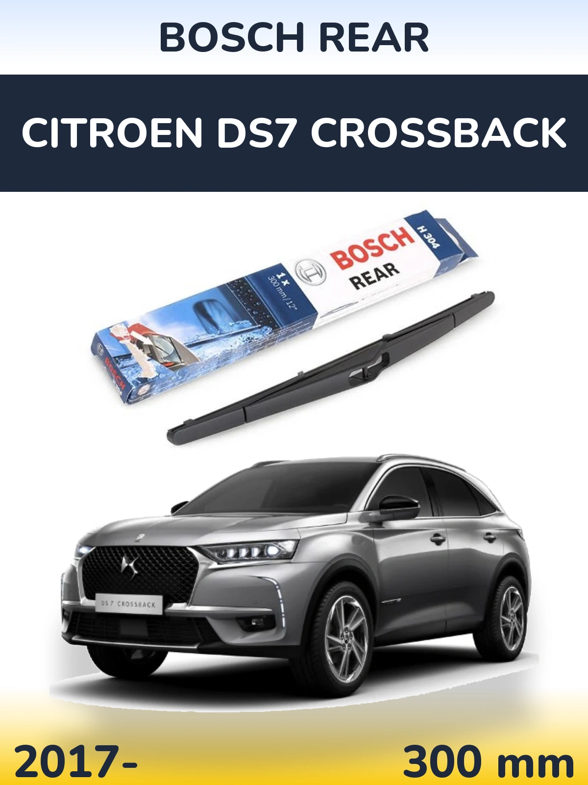 Torkarblad BOSCH Rear för Citroen DS7 Crossback