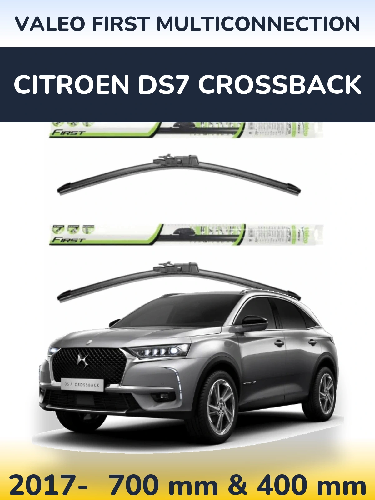 Torkarblad Valeo First MultiConnection för Citroen DS7 Crossback