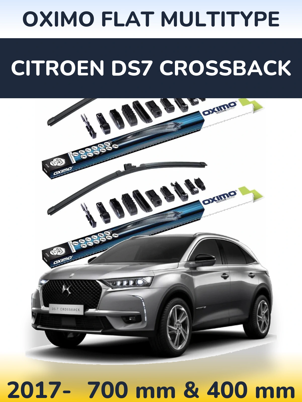 Torkarblad Oximo Flat MultiType för Citroen DS7 Crossback