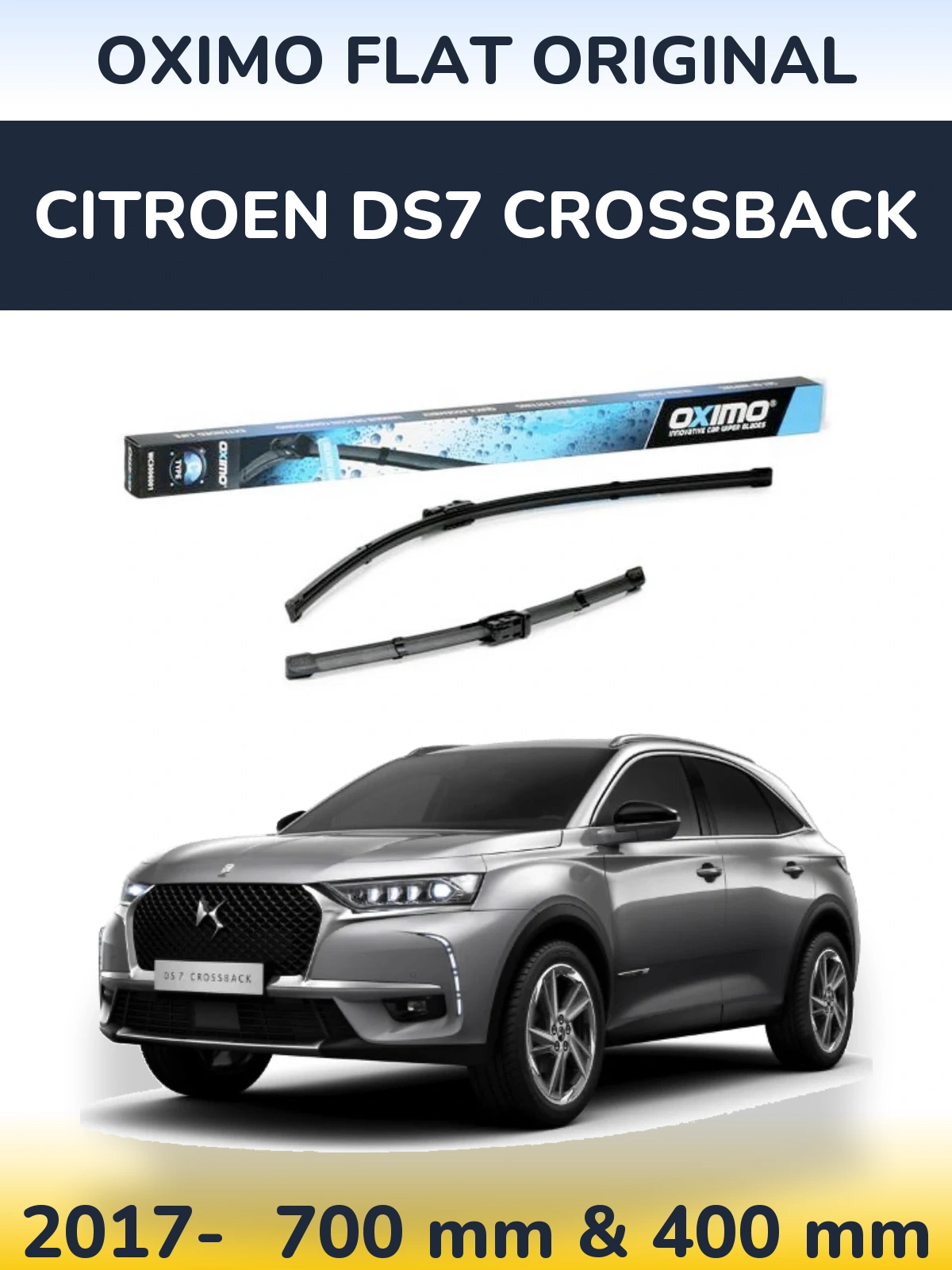 Torkarblad Oximo Flat Original för Citroen DS7 Crossback