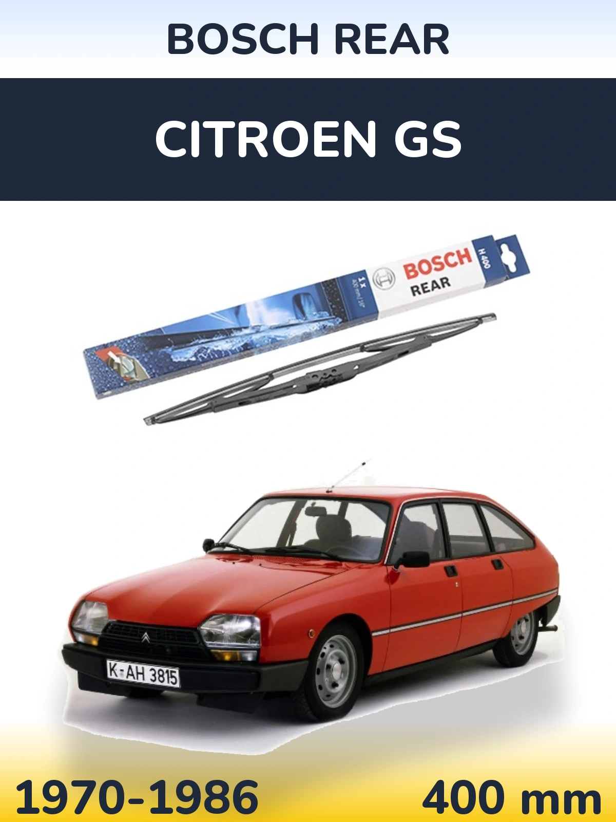 Torkarblad BOSCH Rear för Citroen GS