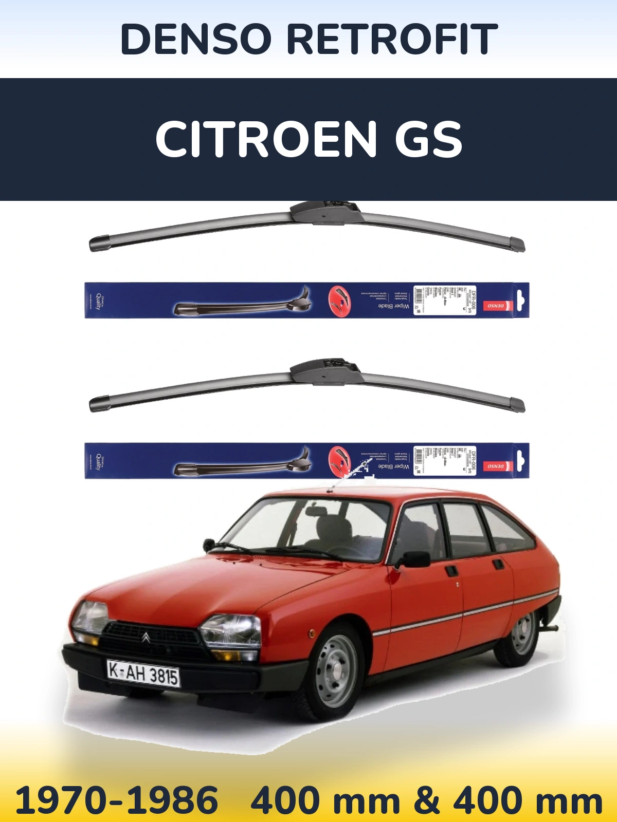 Torkarblad Denso Retrofit för Citroen GS