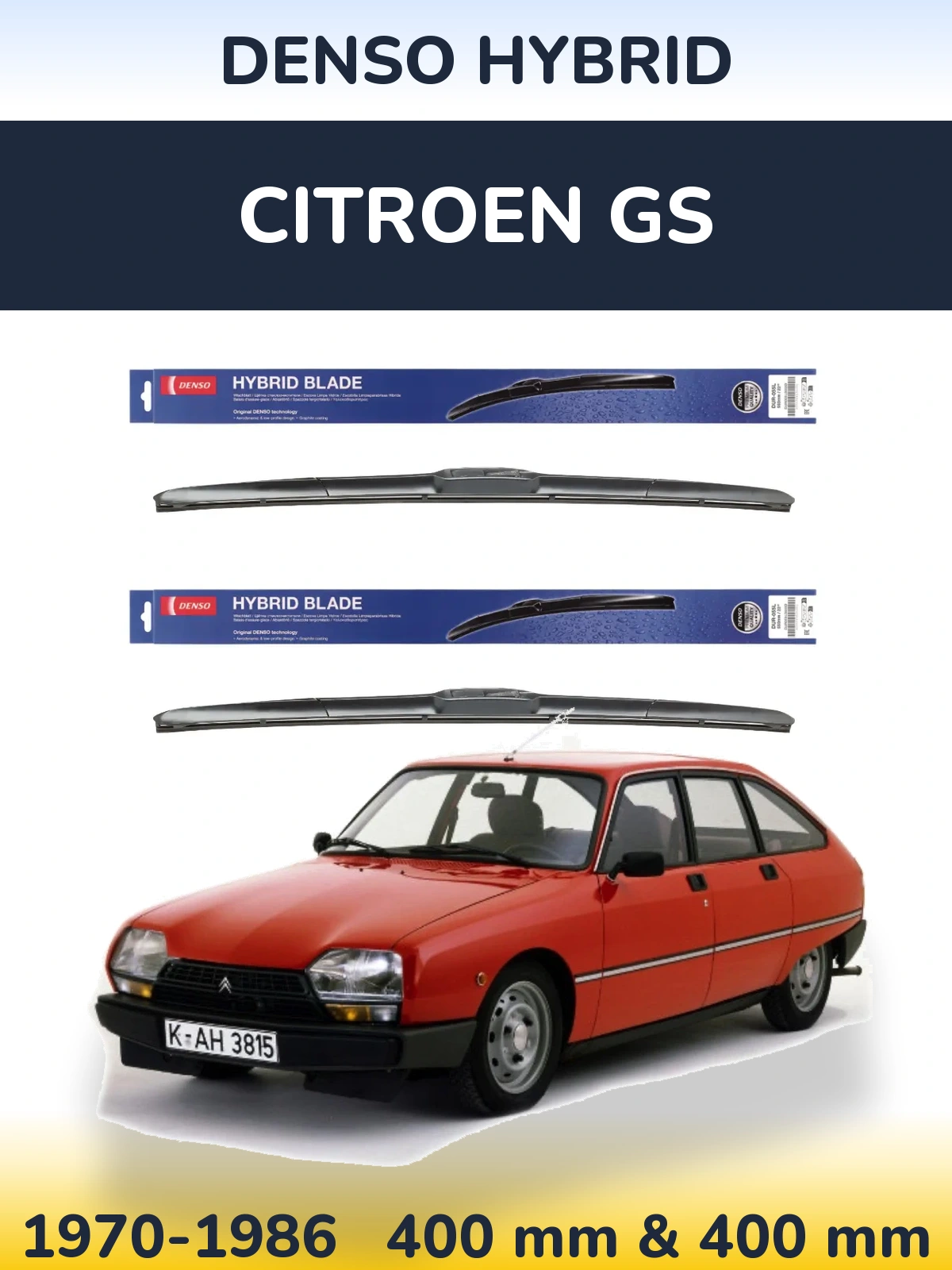 Torkarblad Denso Hybrid för Citroen GS