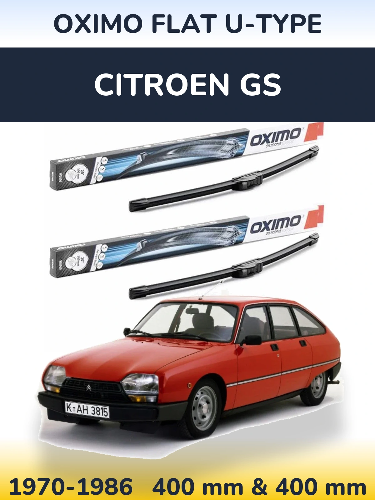 Torkarblad Oximo Flat U-type för Citroen GS