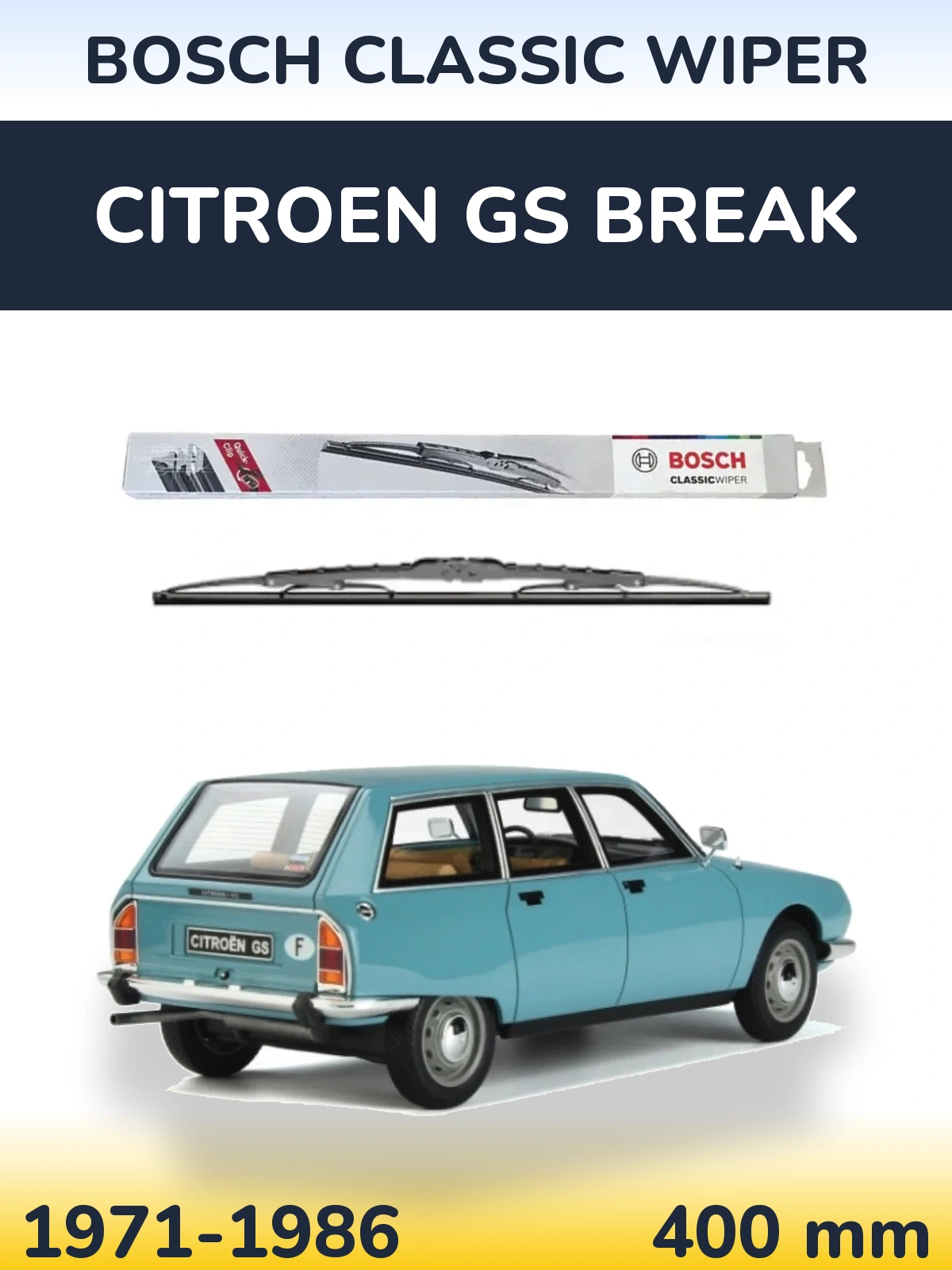 Torkarblad BOSCH Classic Wiper för Citroen GS Break