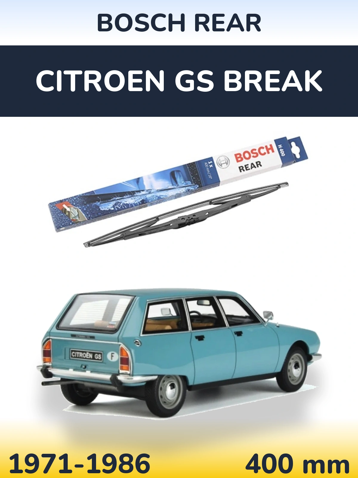 Torkarblad BOSCH Rear för Citroen GS Break