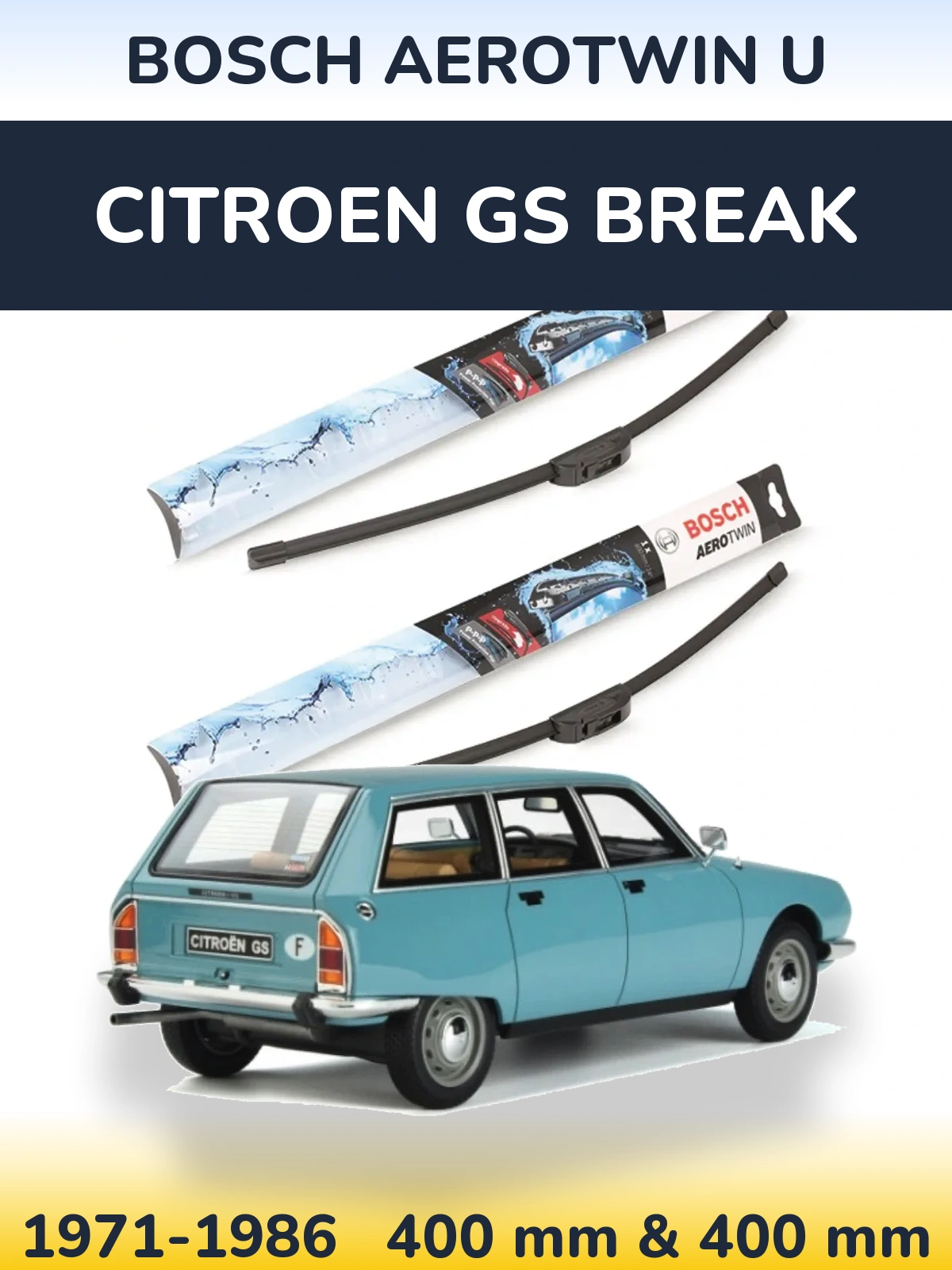 Torkarblad BOSCH AeroTwin U för Citroen GS Break